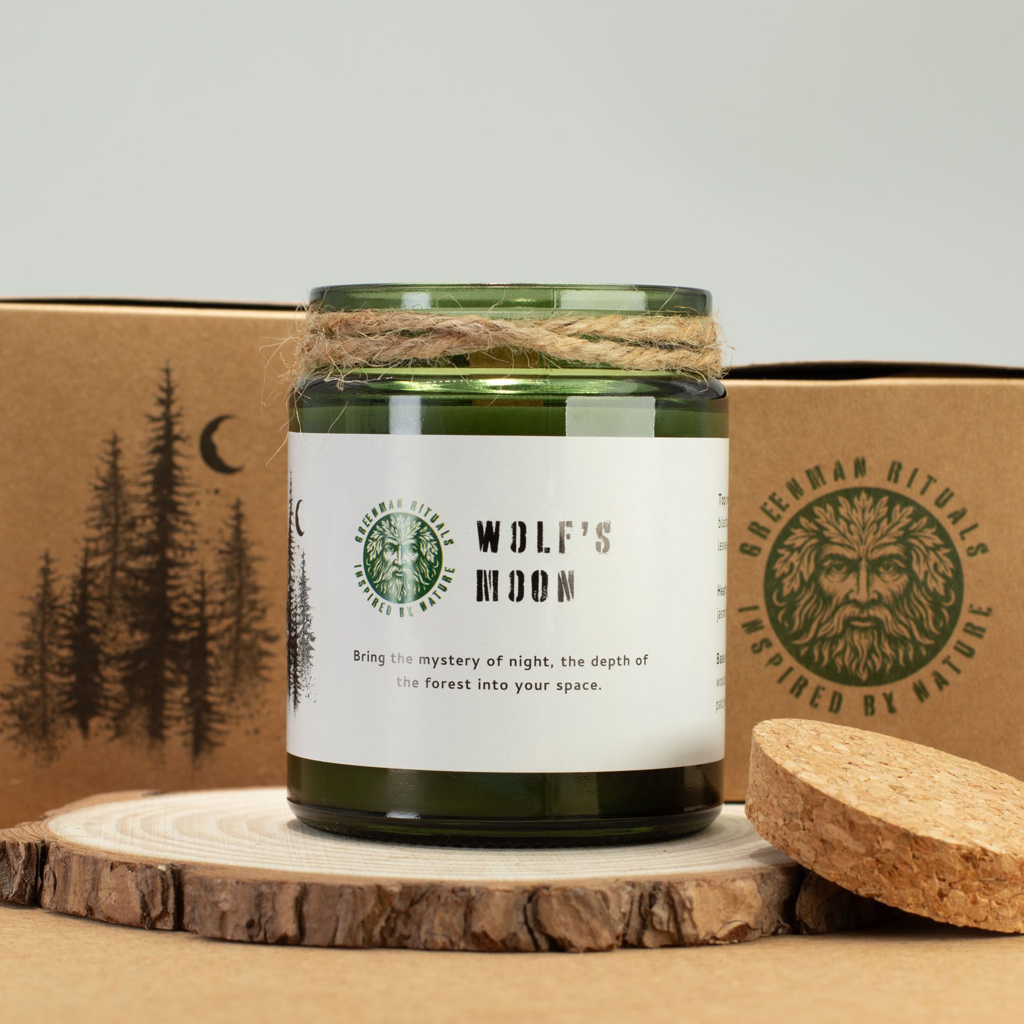 Greenman Woodwick Soy Candle - Wolf's Moon - Image 5