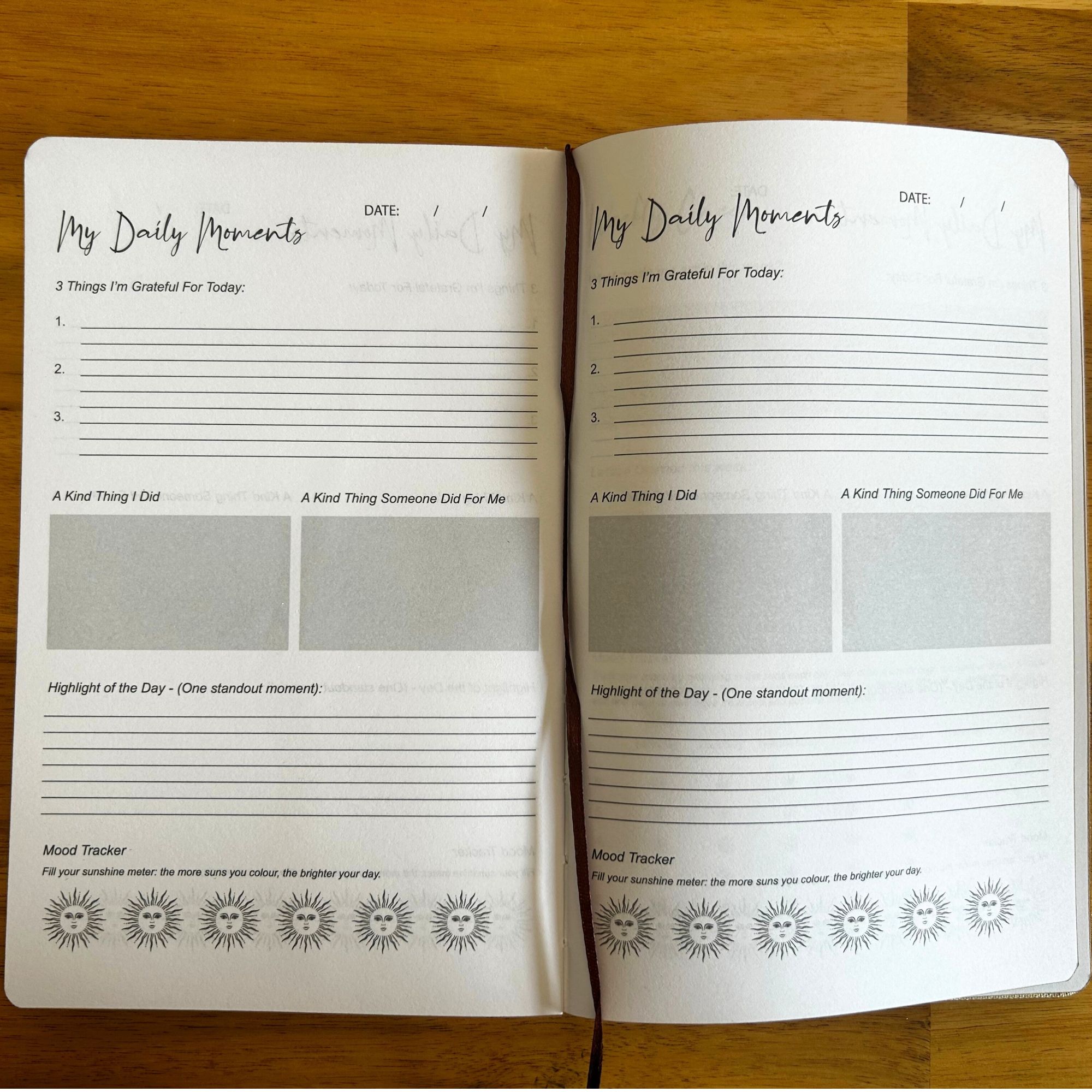 Blue Gratitude Journal with Silver Lining - 120 pages - I am Thankful For - Image 4