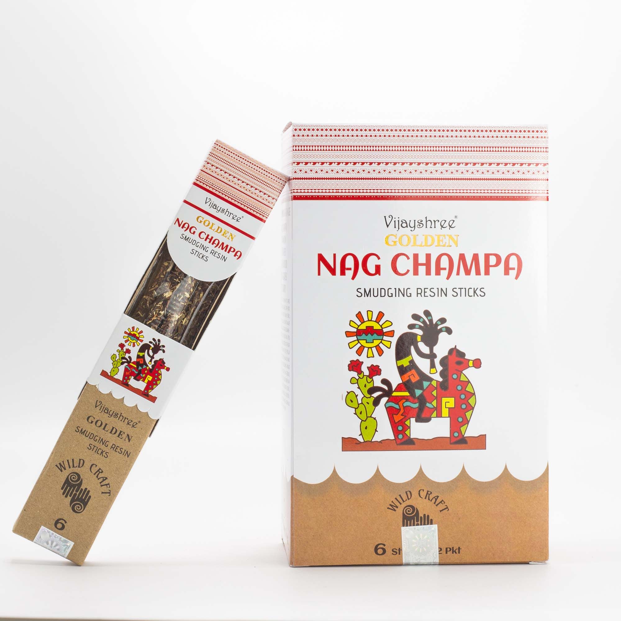 Golden Nag Champa Smudging Resin Sticks - 30g - Image 4