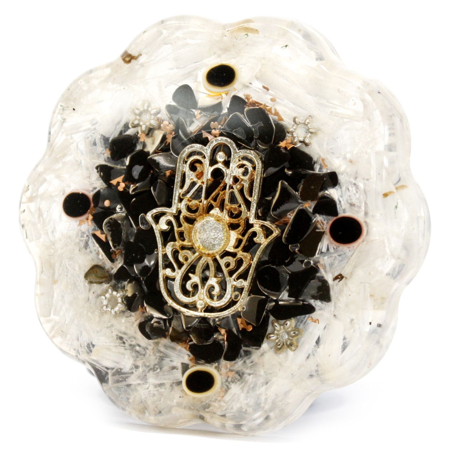 Orgonite Desk Power Packs - Hamsa with Sellonite - Med - Image 2