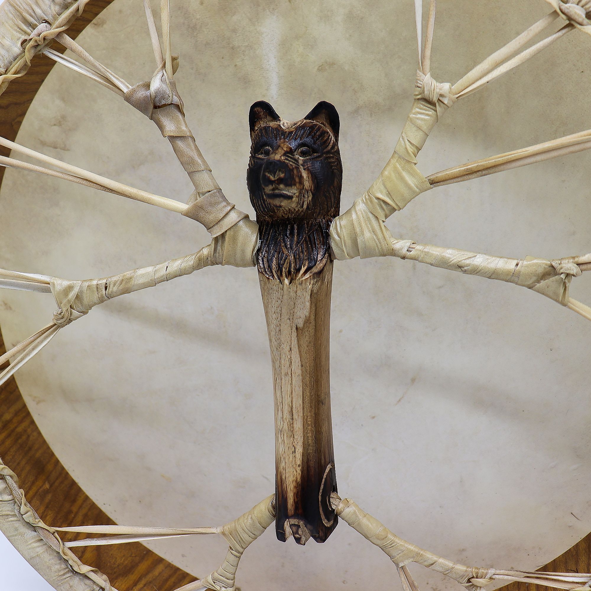 Spirit of the Bear - Shaman Drum & Stick- Tunable - 40cm - Image 2