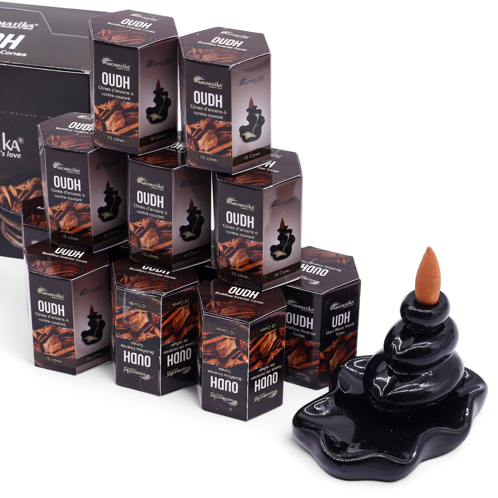 Pack of 10 Masala Backflow Incense - Oudh - Image 6