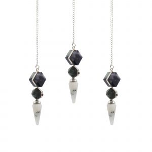 Psychic Gateway Edition - Three Piece Pendulum - Multi Fluorite - Labradorite - Rainbow Moonstone