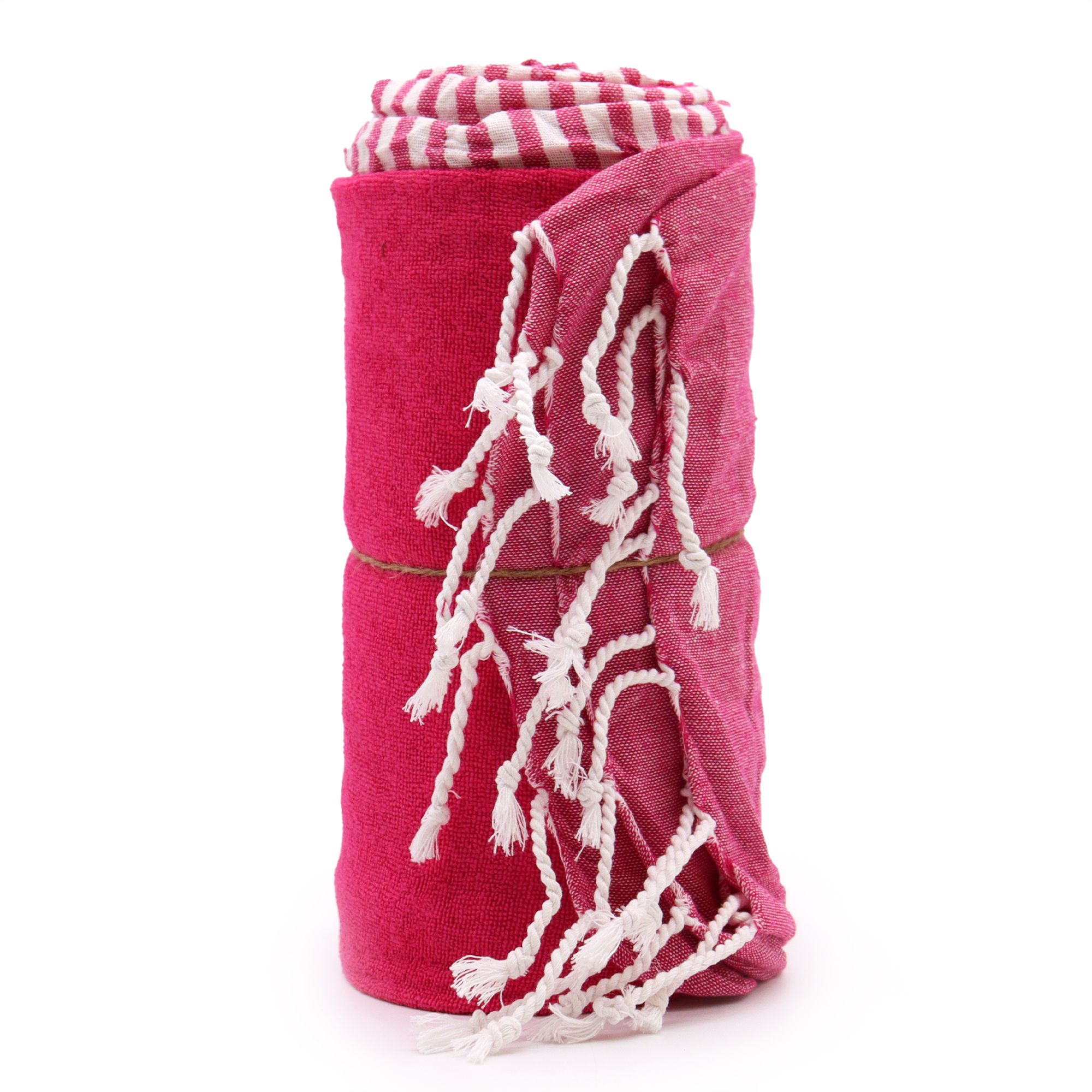 Cotton Pario Towel - 100x180 cm - Hot Pink - Image 2