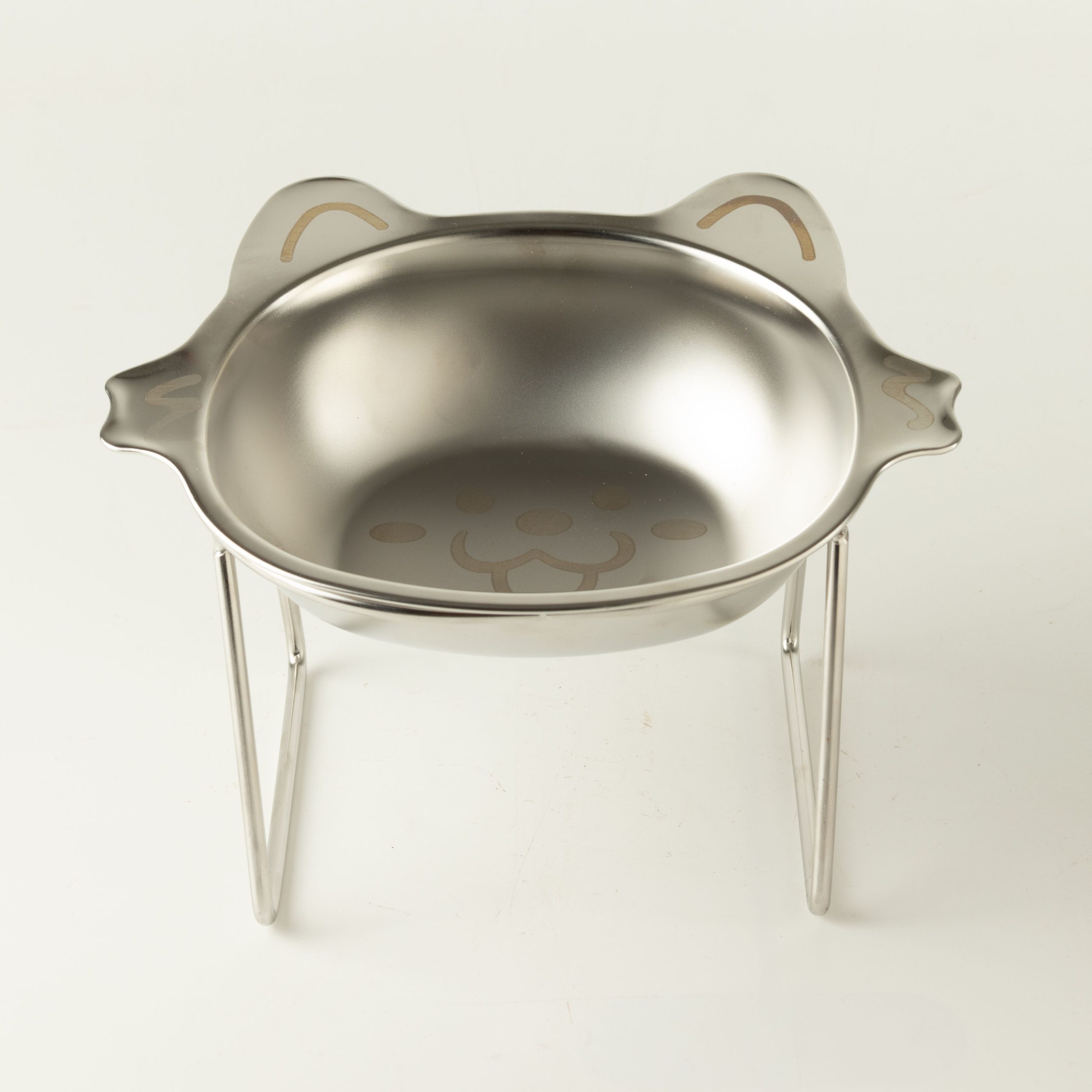 PAW Food Bowls - Single Cat Bowl in Stand - Stainless Steel (304) - Image 2