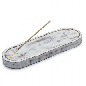 Large Incense Tray 30x10cm - Classic Whitewash