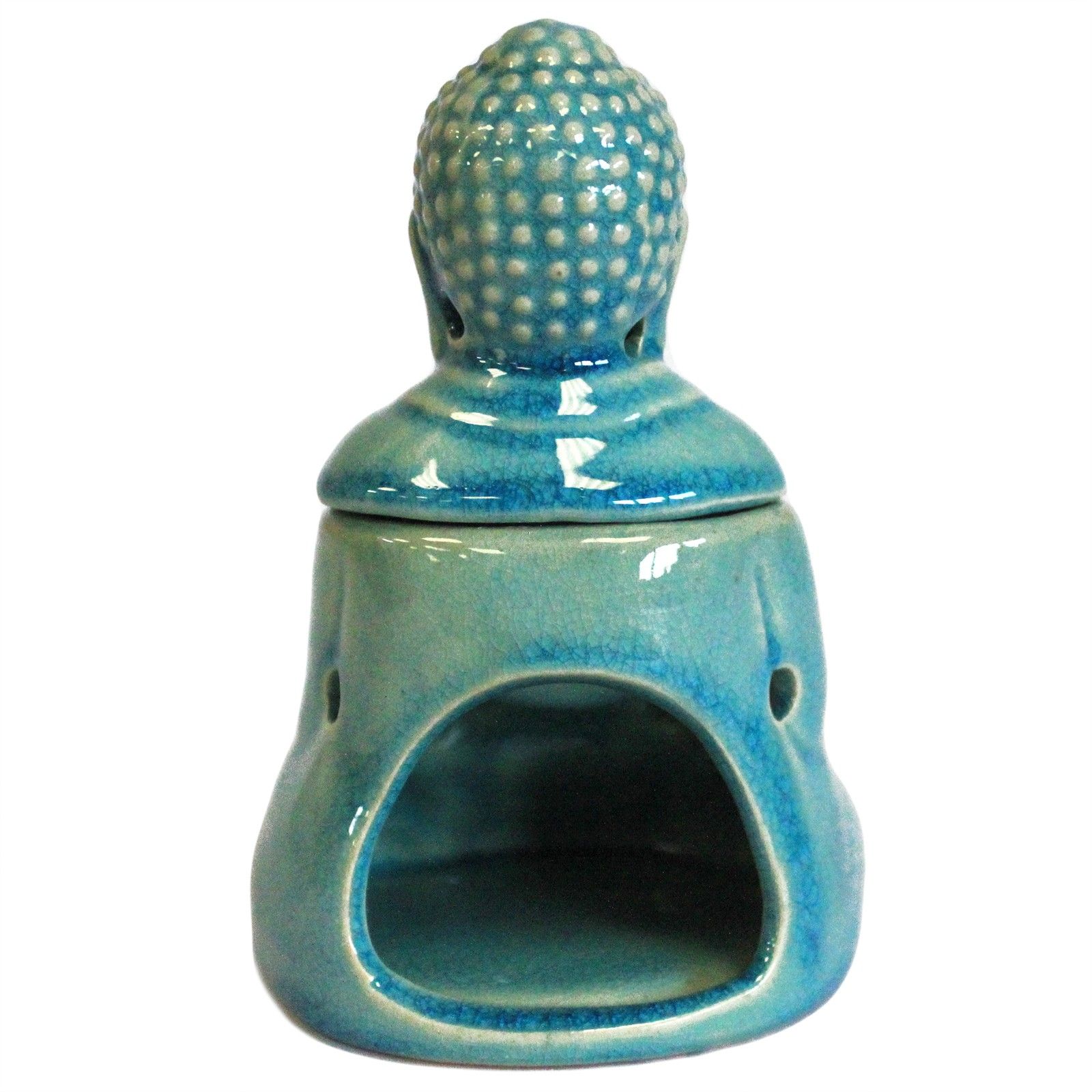 Sitting Buddha Oil Burner - Blue - Image 7