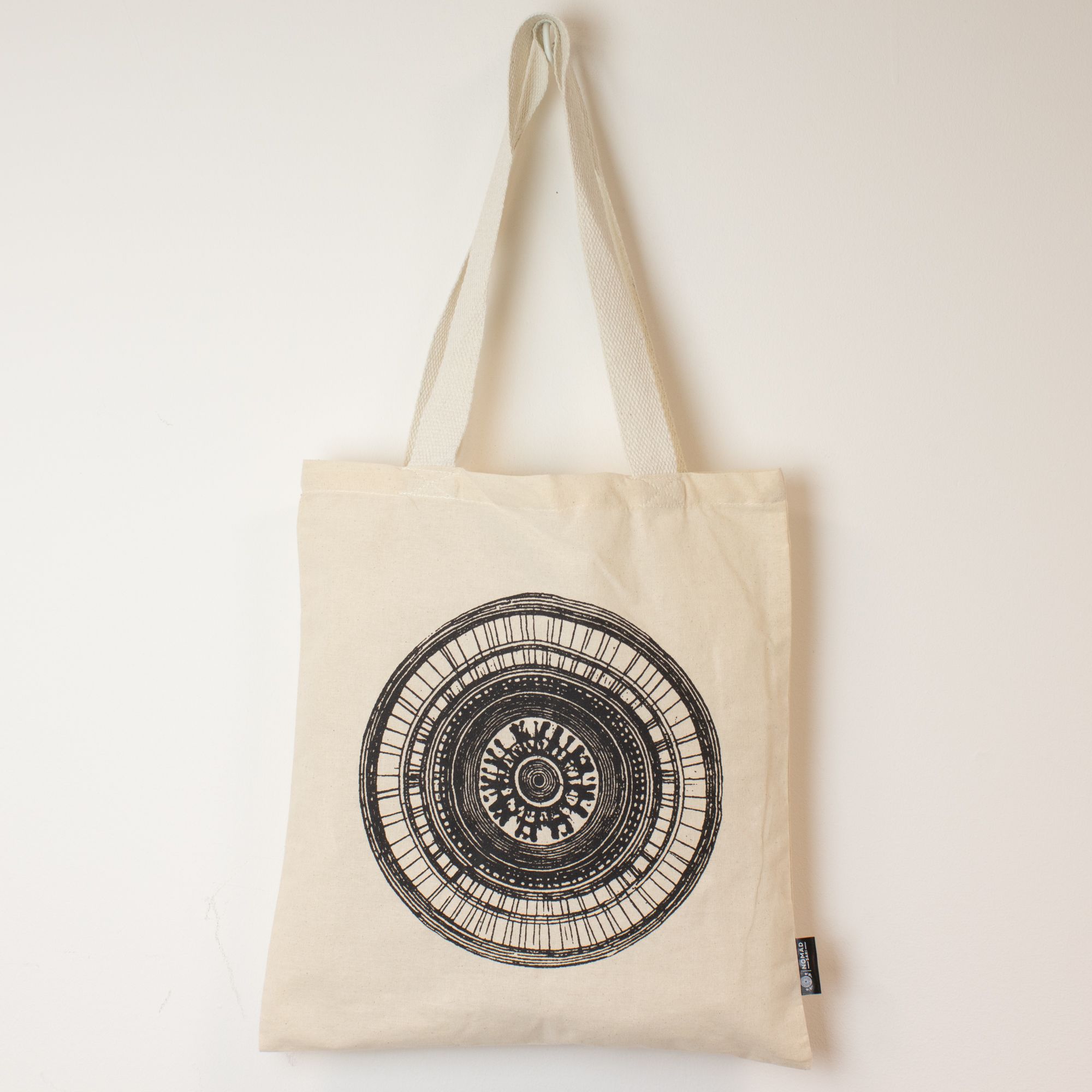 Nomad Sari Iconic Basic Tote Bag - Urban Mandala - Natural 4oz - Image 8
