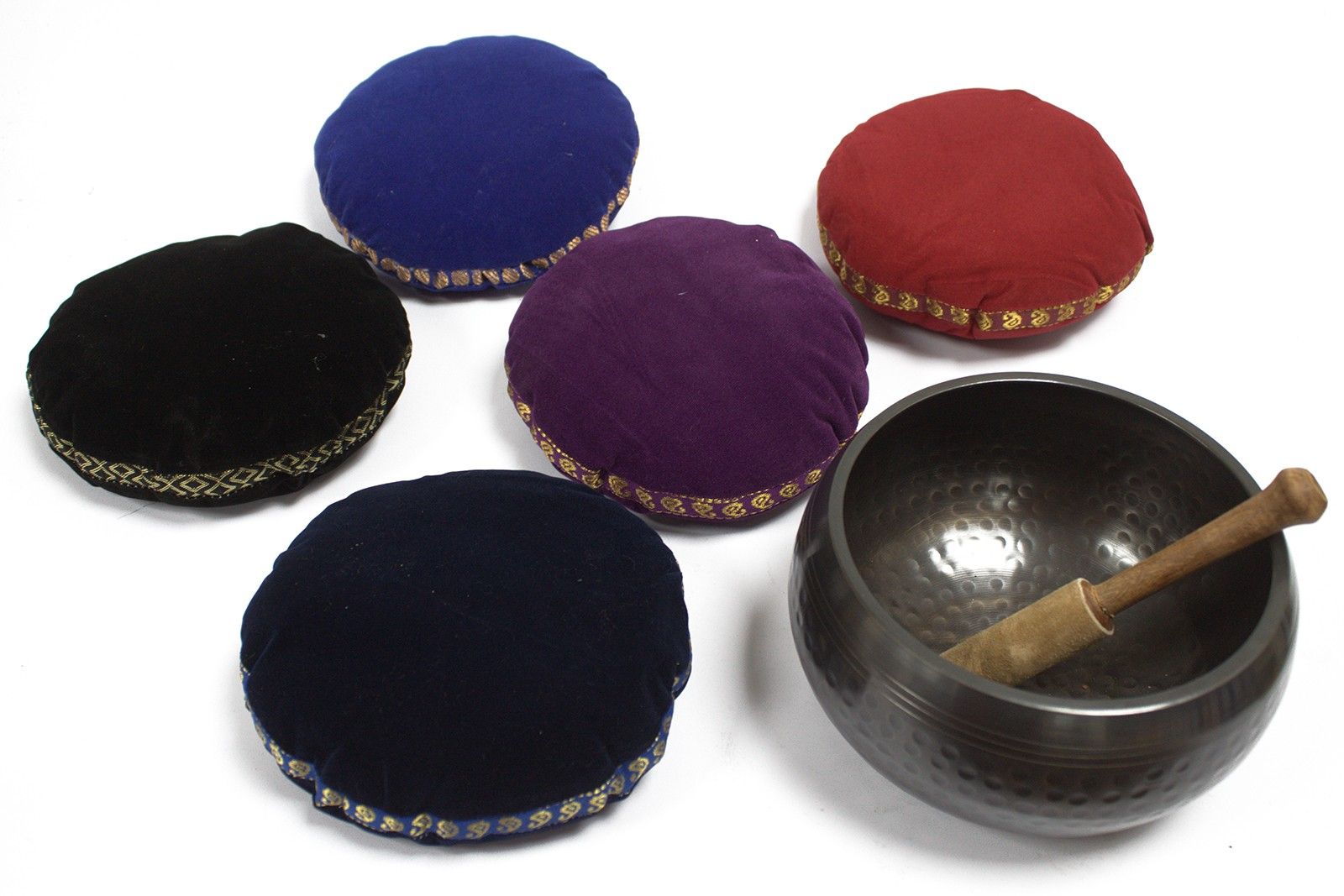 Singing Bowl Velvet Cushion - 16cm - Image 8