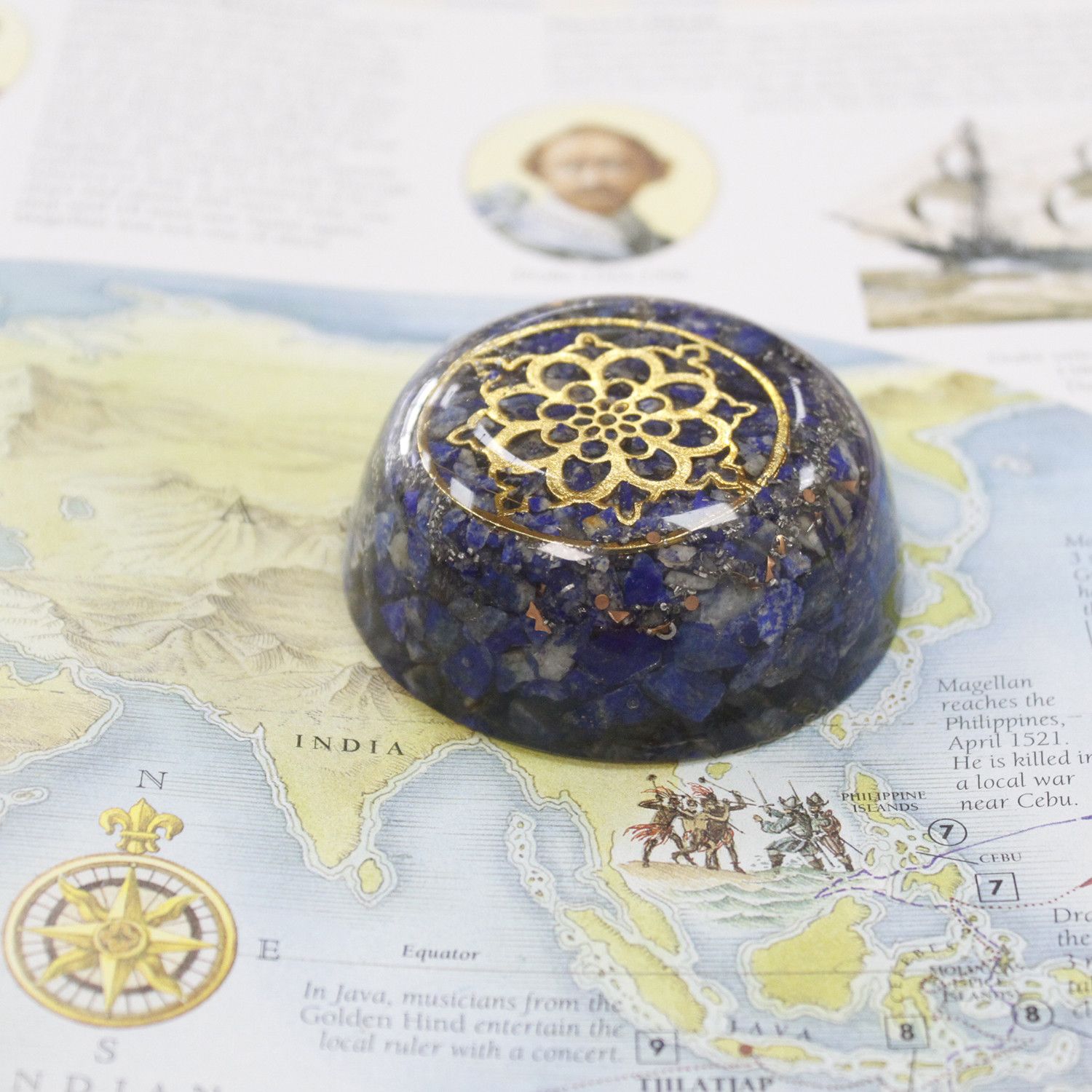 Orgonite Desk Power Packs - Lapis Dome - Image 5