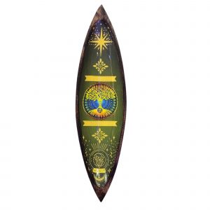 Enamel Incense Bowl - Mango Wood - Tree of Life