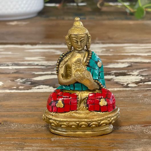 Brass Buddha Figure - Hands Up - 7.5 cm - Image 3