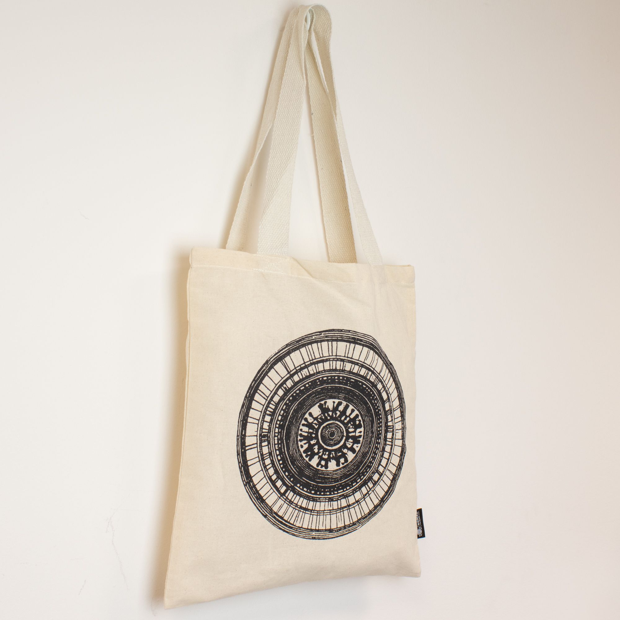 Nomad Sari Iconic Basic Tote Bag - Urban Mandala - Natural 4oz - Image 2