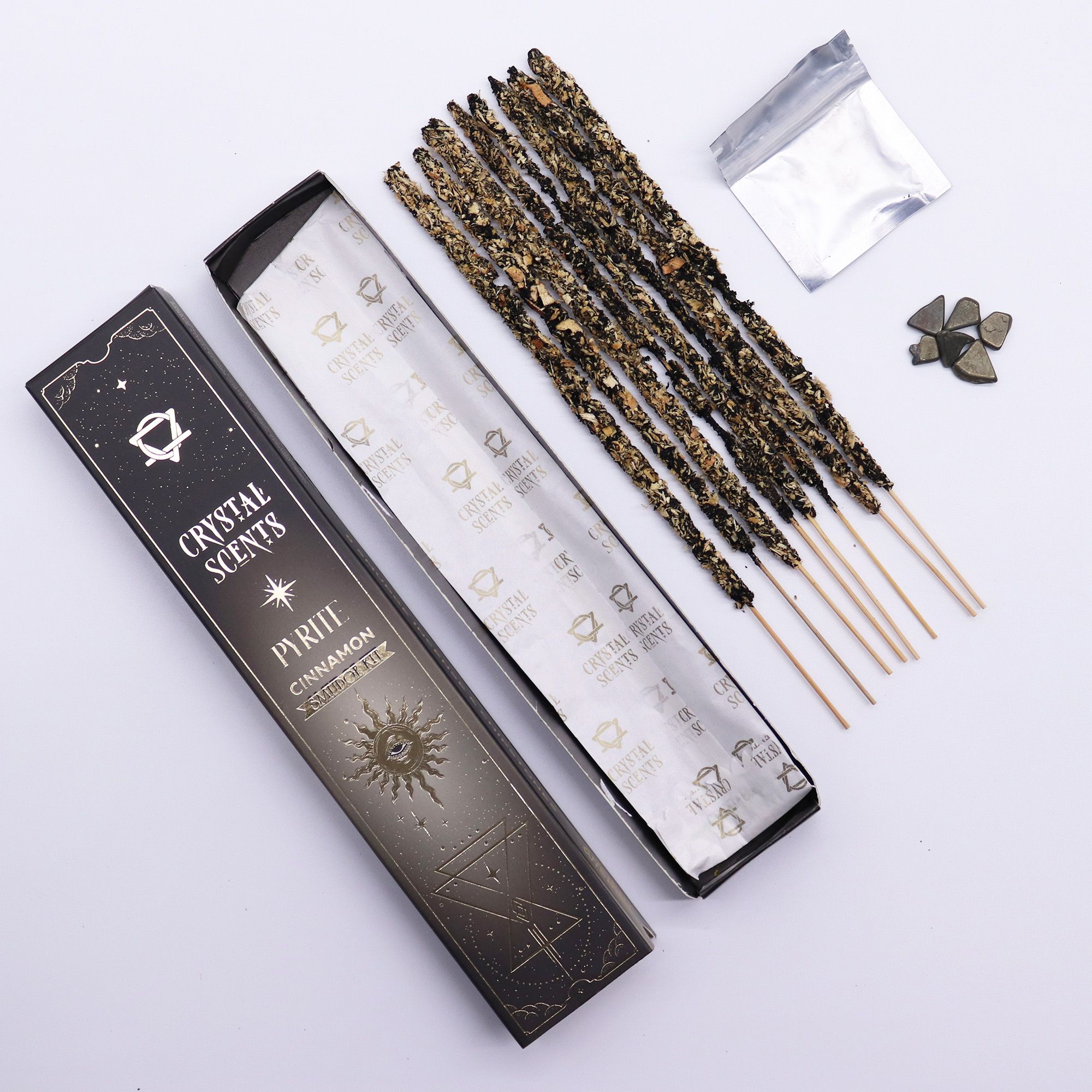Pyrite Crystal Scents Smudge Incense - Cinnamon - Image 6
