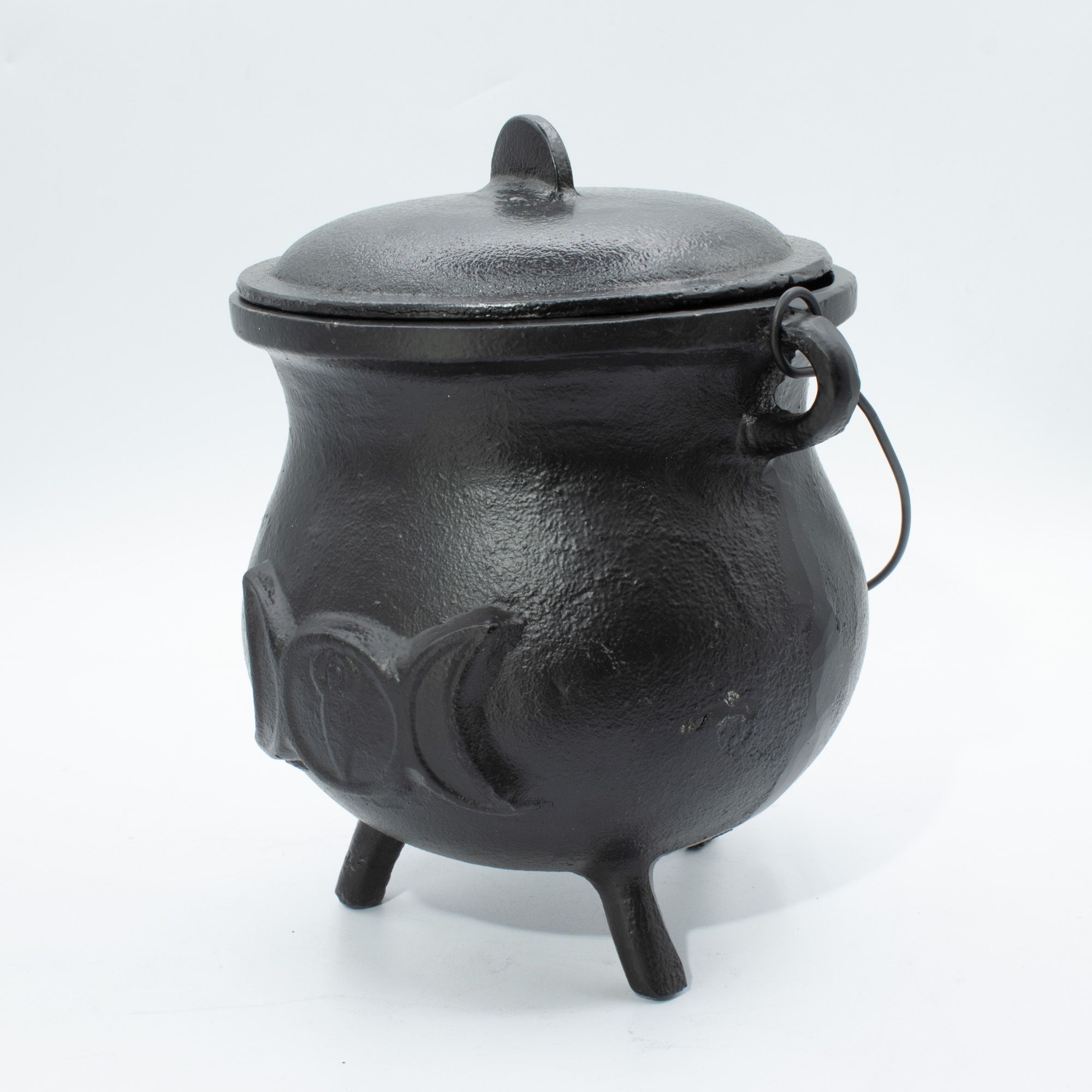 Extra Huge Cast Iron Cauldron with Triple Moon 23x18cm (at least 4kg) - Image 7