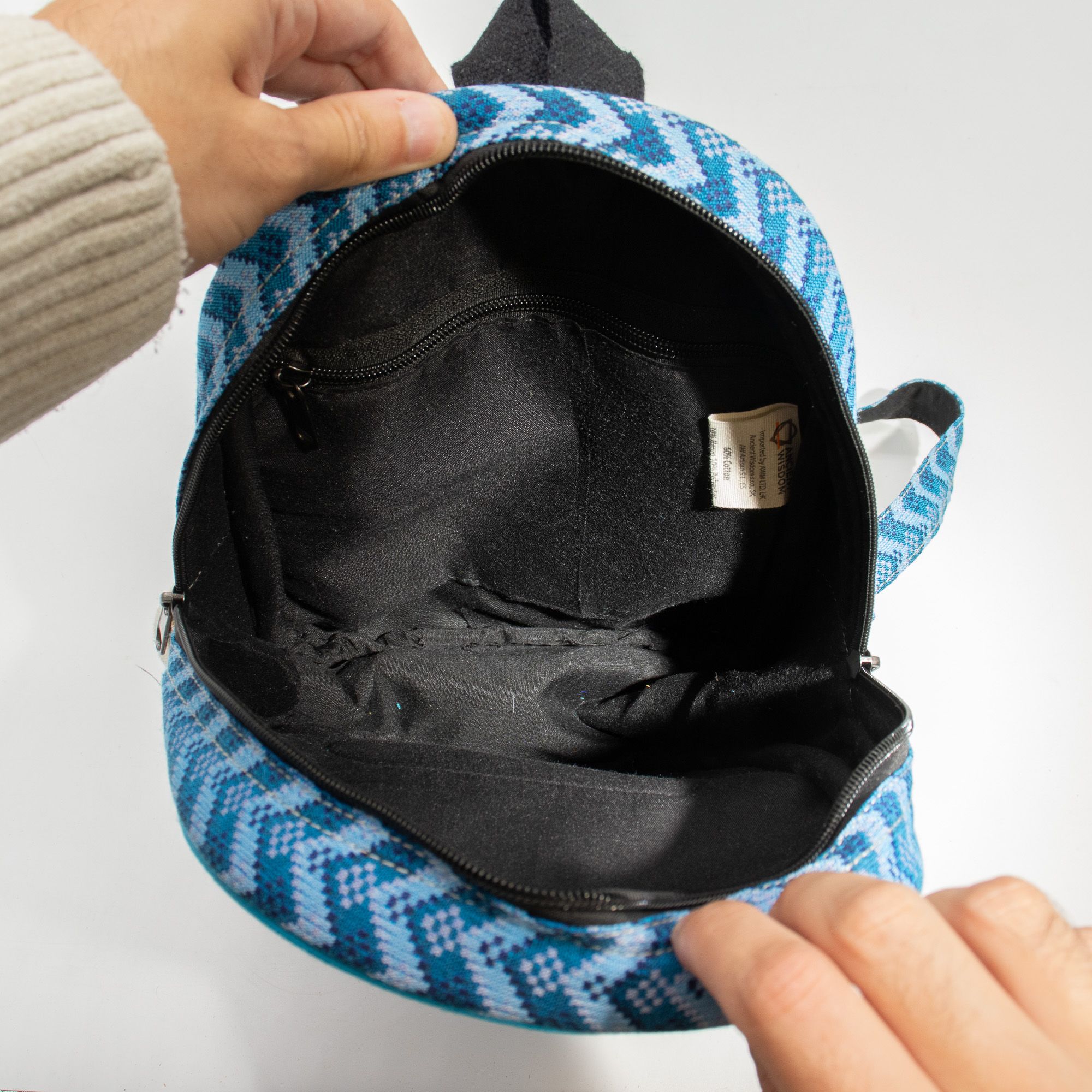 Medium Kathmandu Backpack – Dhaka Design (30x21x9cm) - Image 7