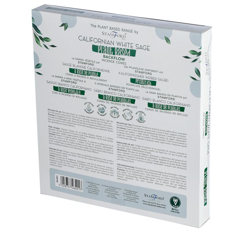 Plant Based Backflow Incense Cones - Californian White Sage - Image 4