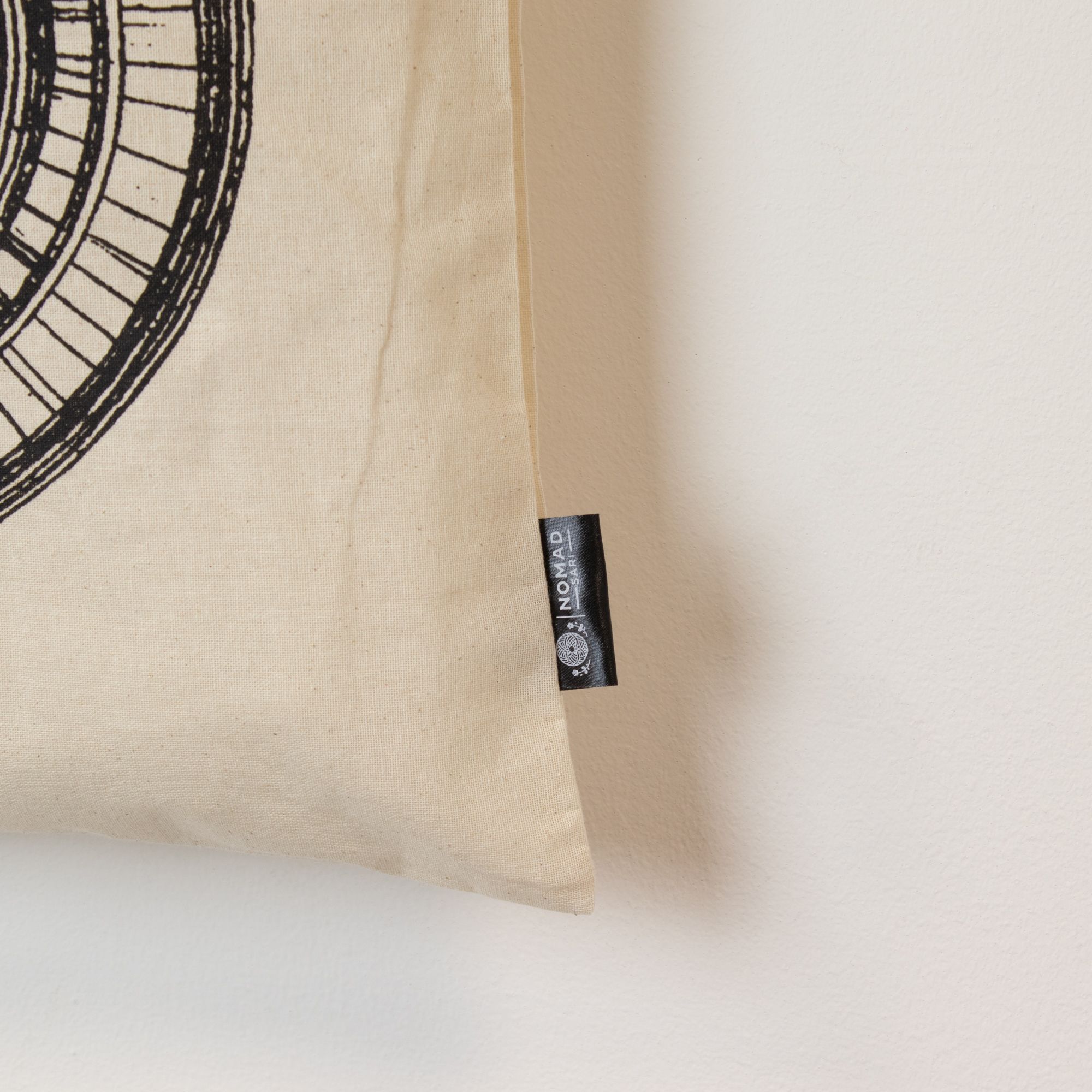Nomad Sari Iconic Basic Tote Bag - Urban Mandala - Natural 4oz - Image 3