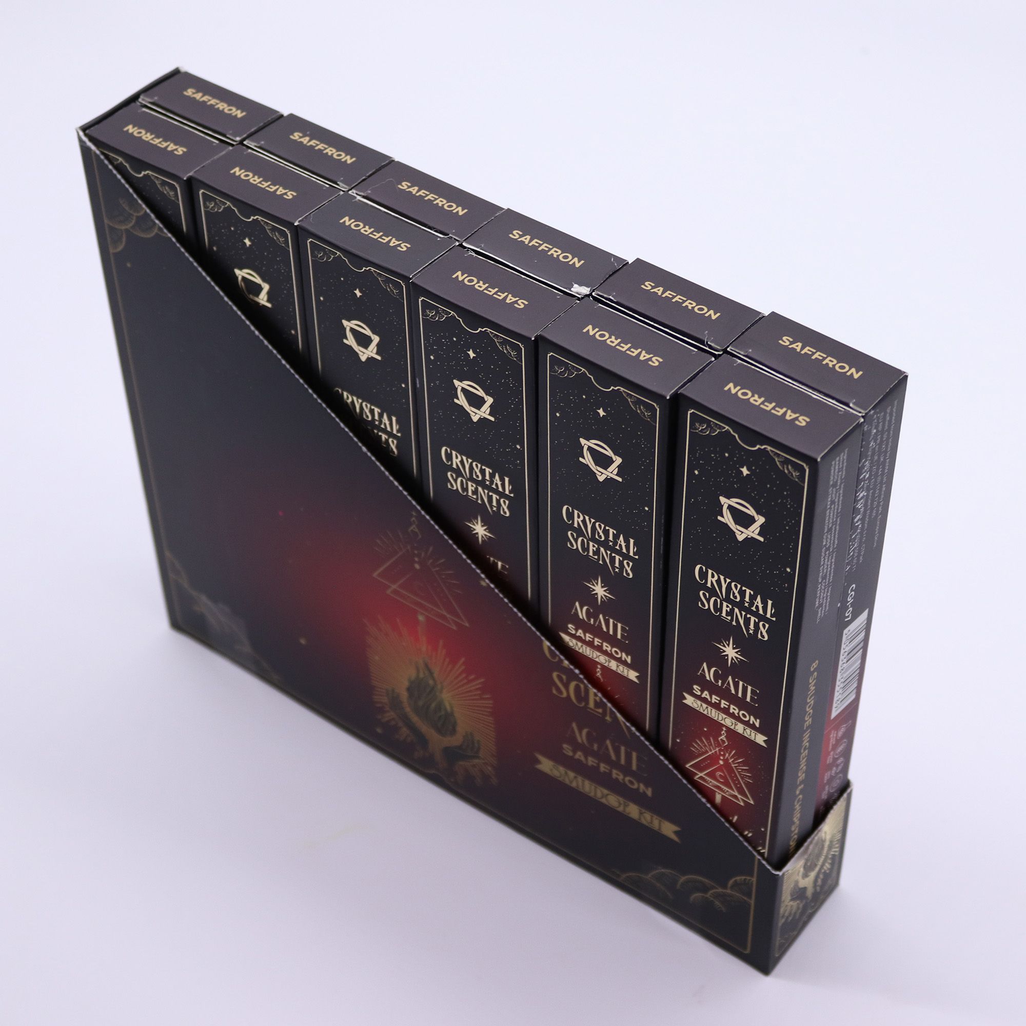 Red Agate Crystal Scents Smudge Incense - Saffron - Image 2