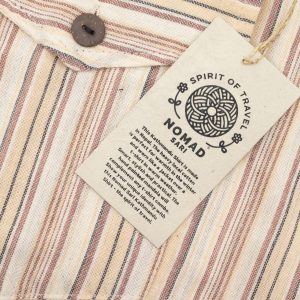 Nomad Sari Grandad Shirt - Brown Beige - Large