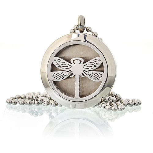 Aromatherapy Diffuser Necklace - Dragonfly 25mm - Image 2