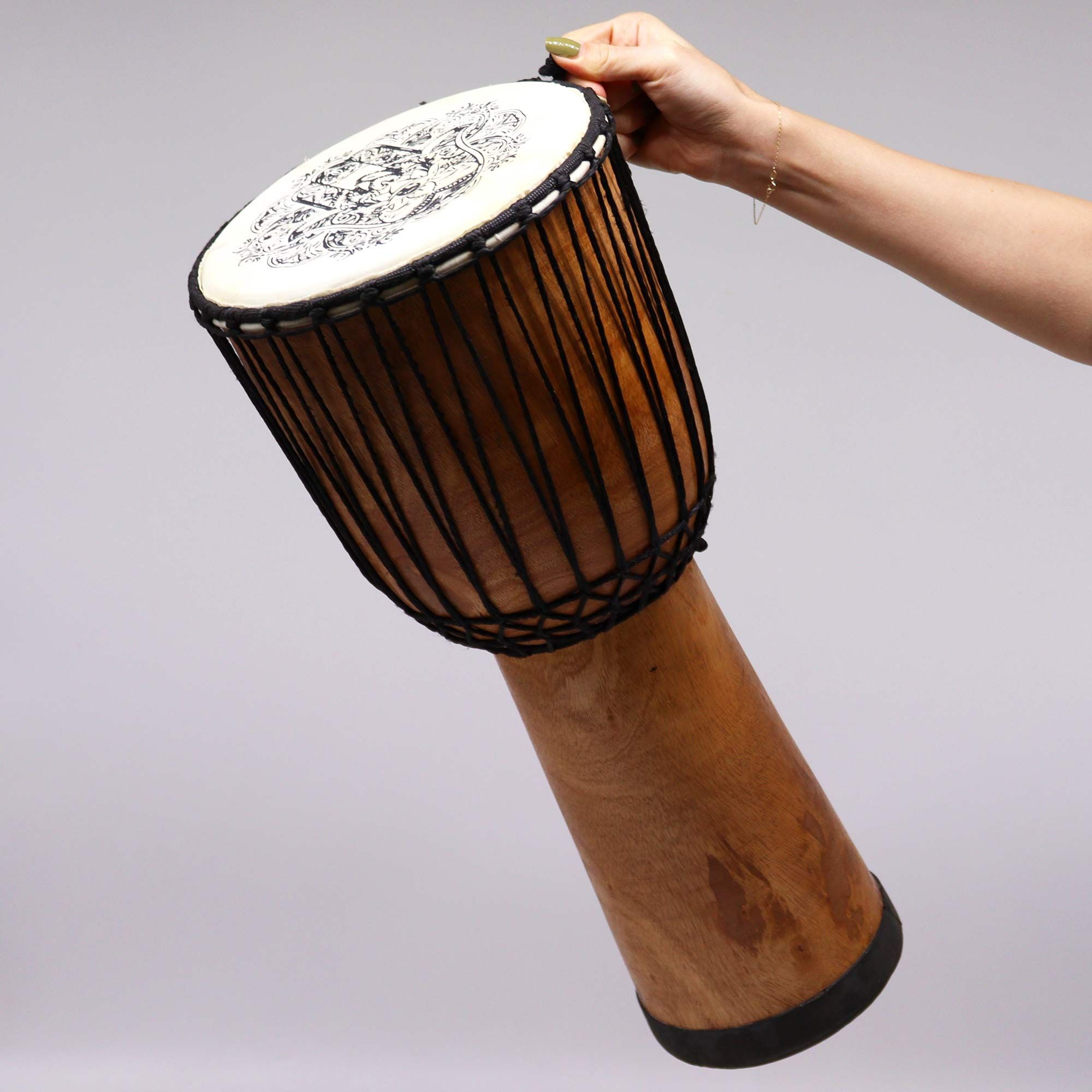 Hamsa Wide Top Djembe Drum - 22cm - Image 4