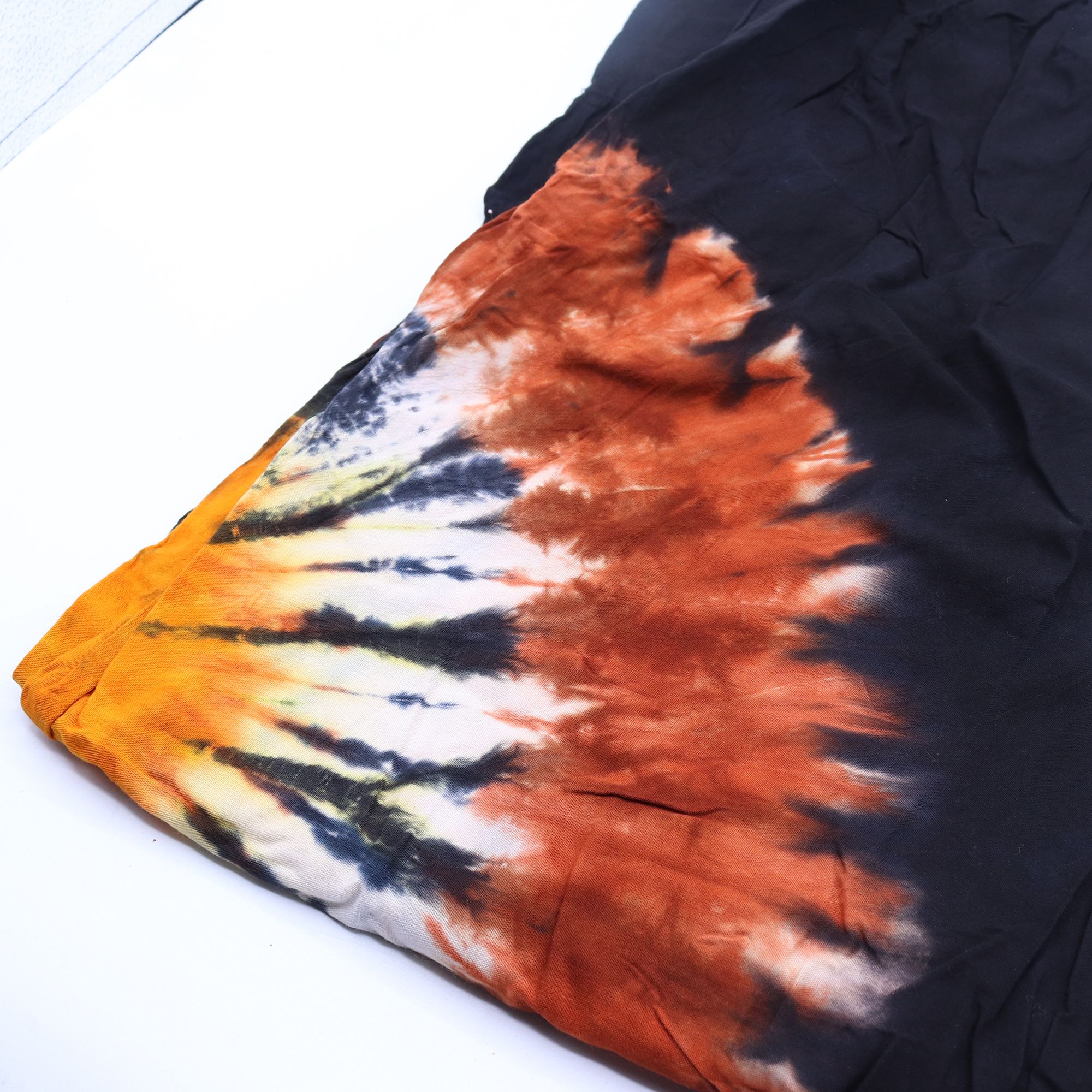 Japanese Style Lounge Pants - Black Chocolate & Orange - M - Image 3