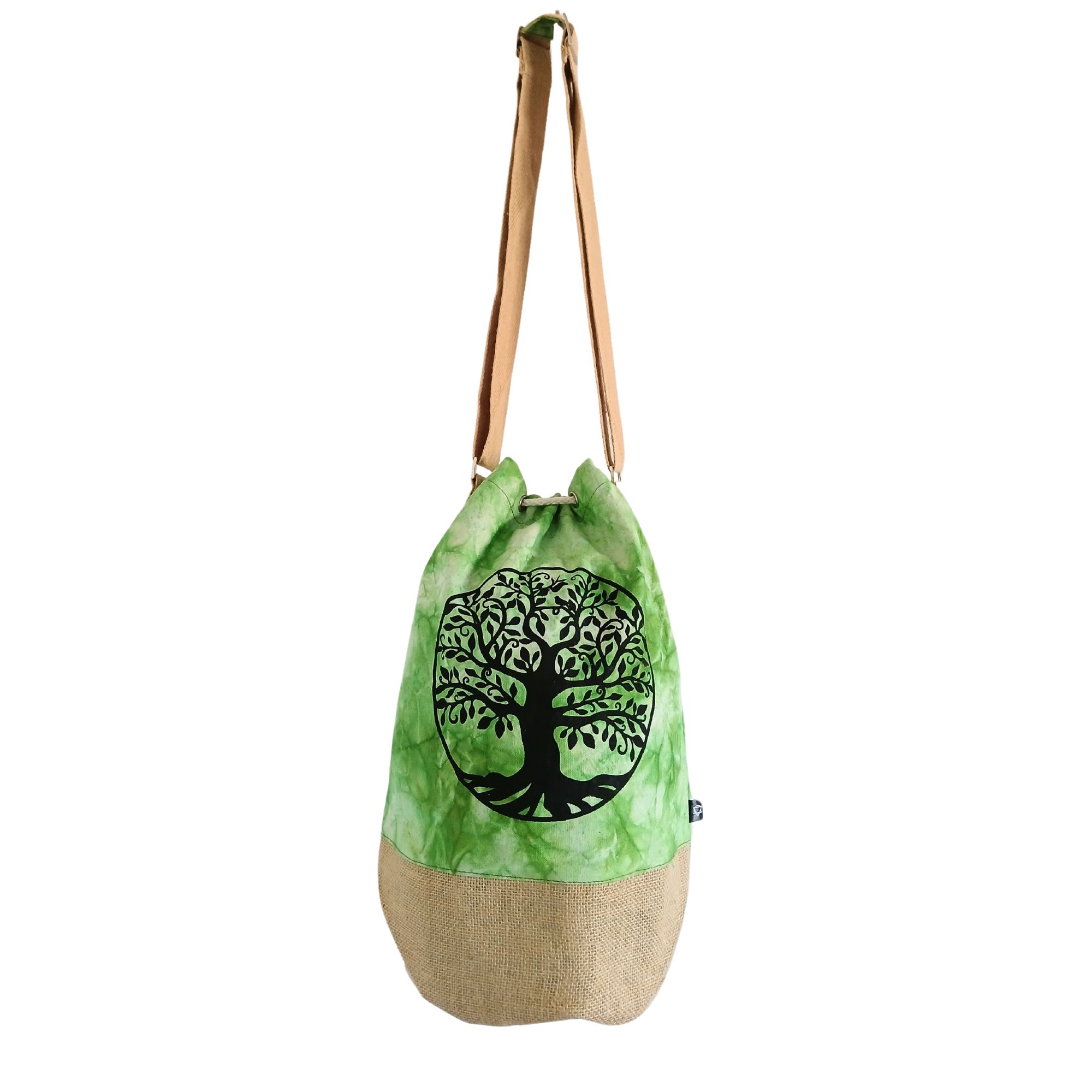 All Natural Backpack - Green Stonewash - Tree of Life - Image 5