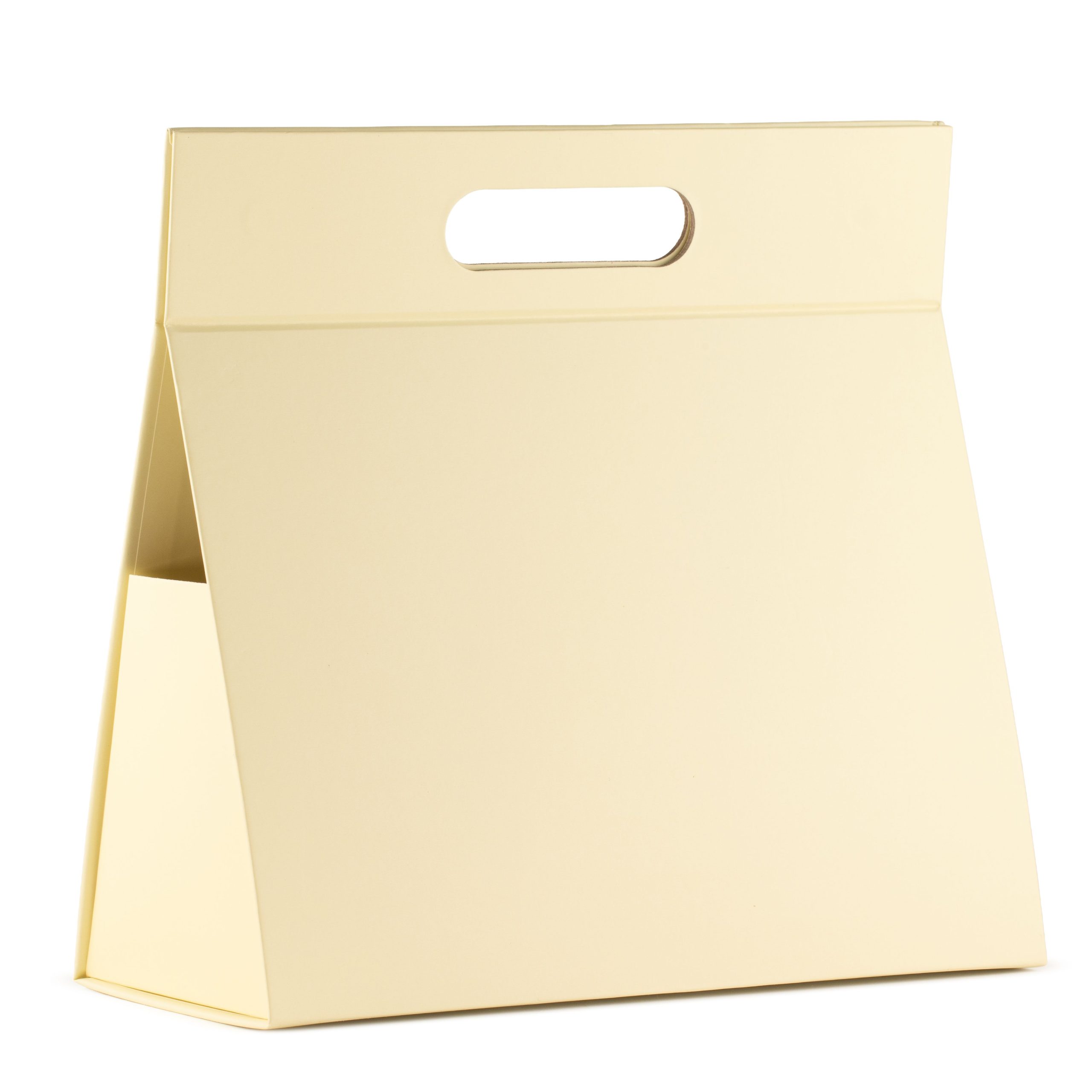 Flat Pack Gift Box - Lrg Hand Box (28x12.5x26cm) - Ivory - Image 2