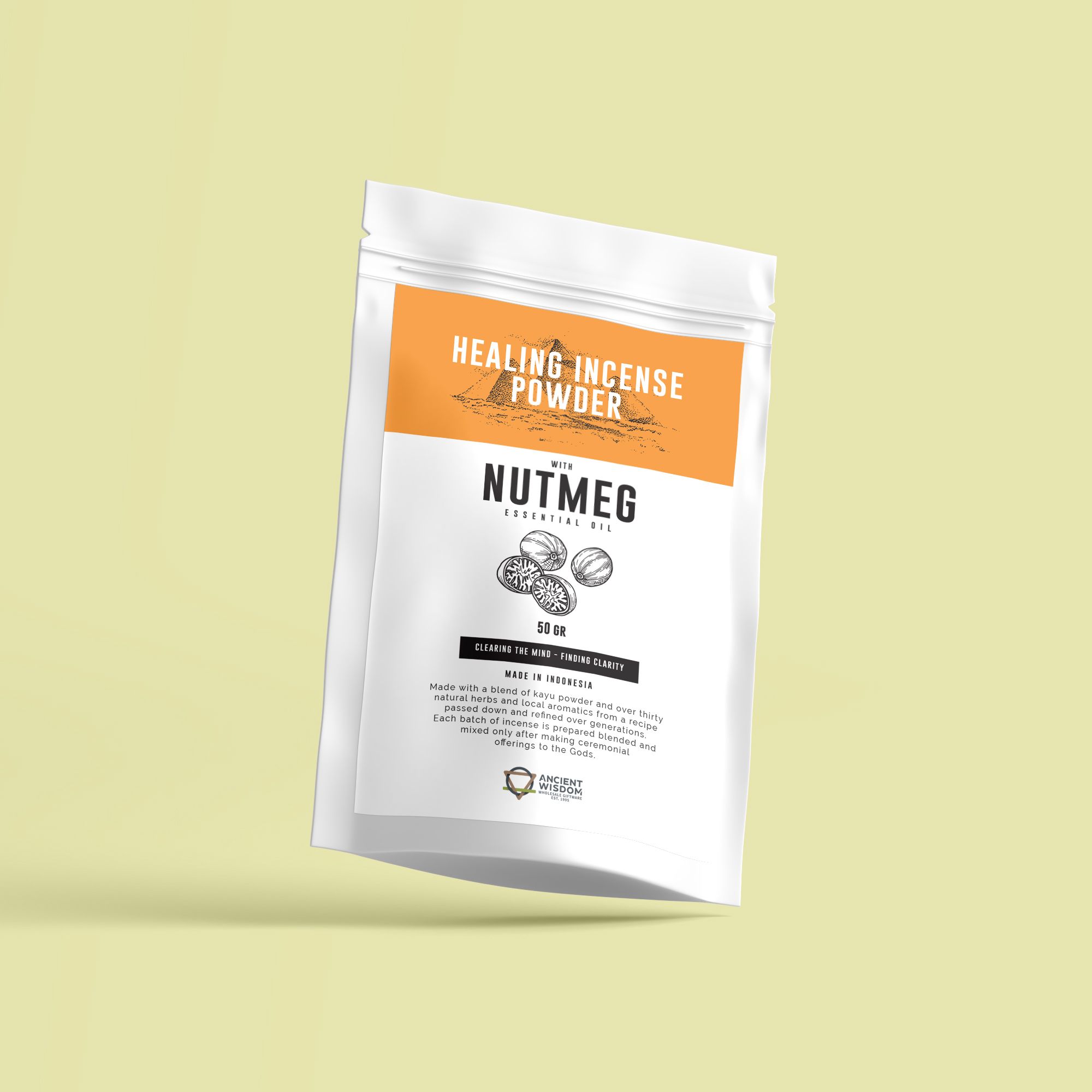 Healing Incense Powder - Nutmeg 50gm - Image 3