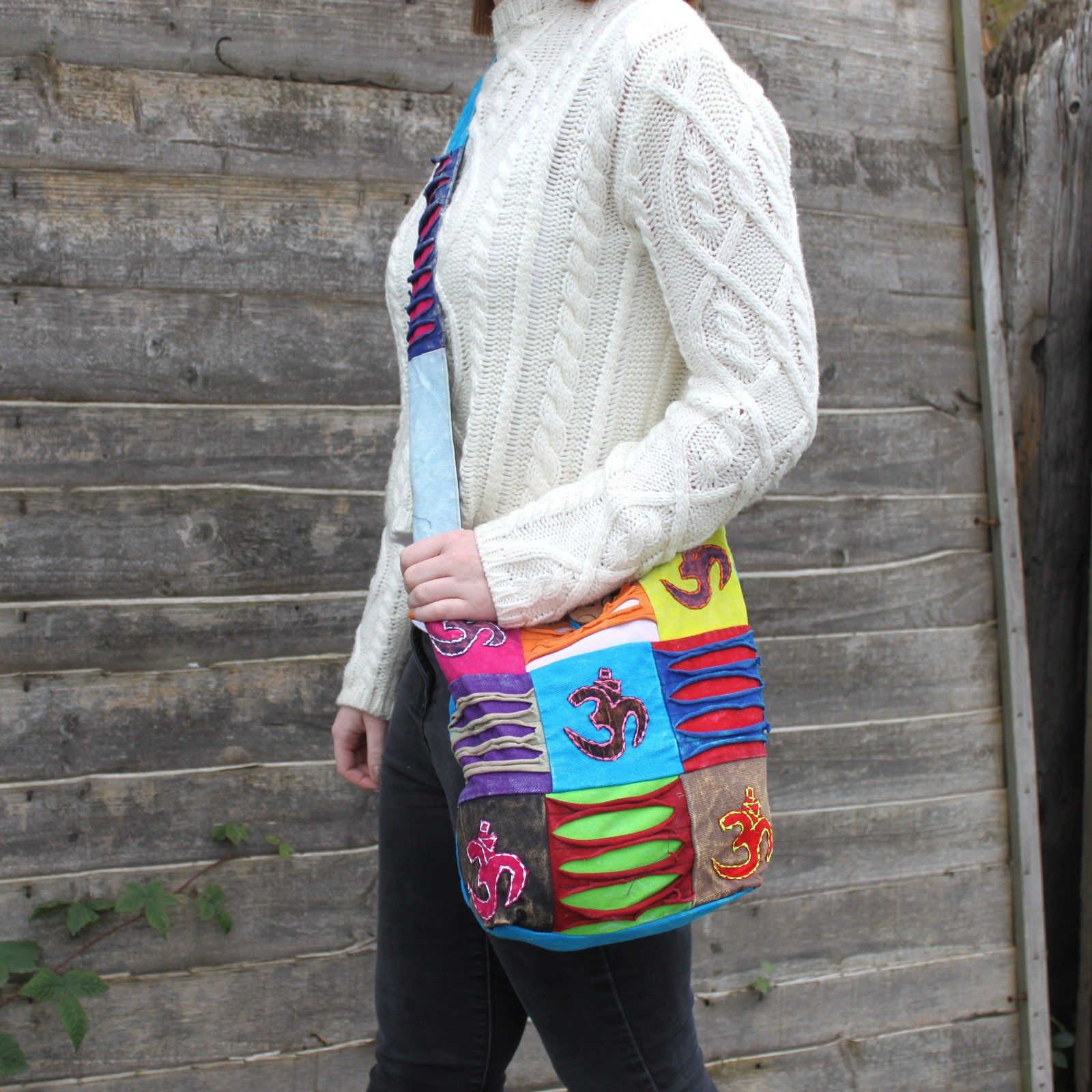 Ethnic Sling Bag - Sand / Peace - Image 5