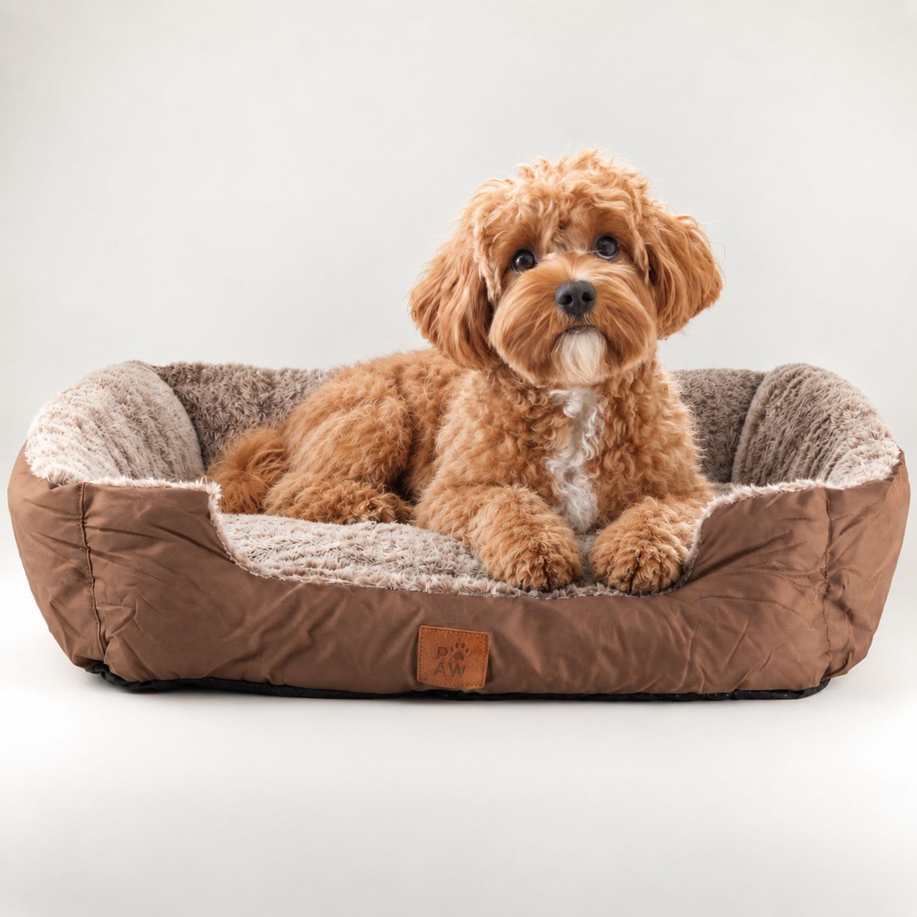 PAW Bed – Small Plush Teddy Brown – 60 × 45 × 17cm - Image 7