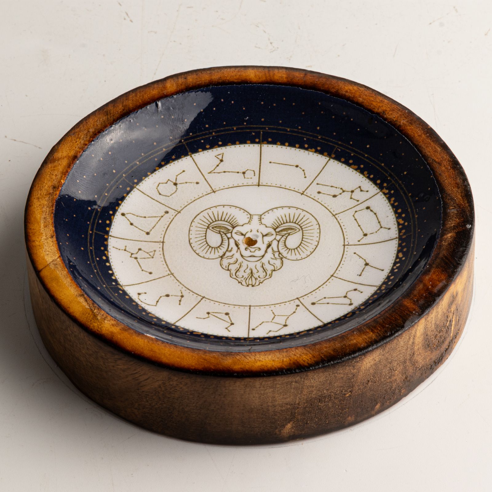 Stars Sign Mini Bowl & Incense Stick Holder - Aries - Image 3