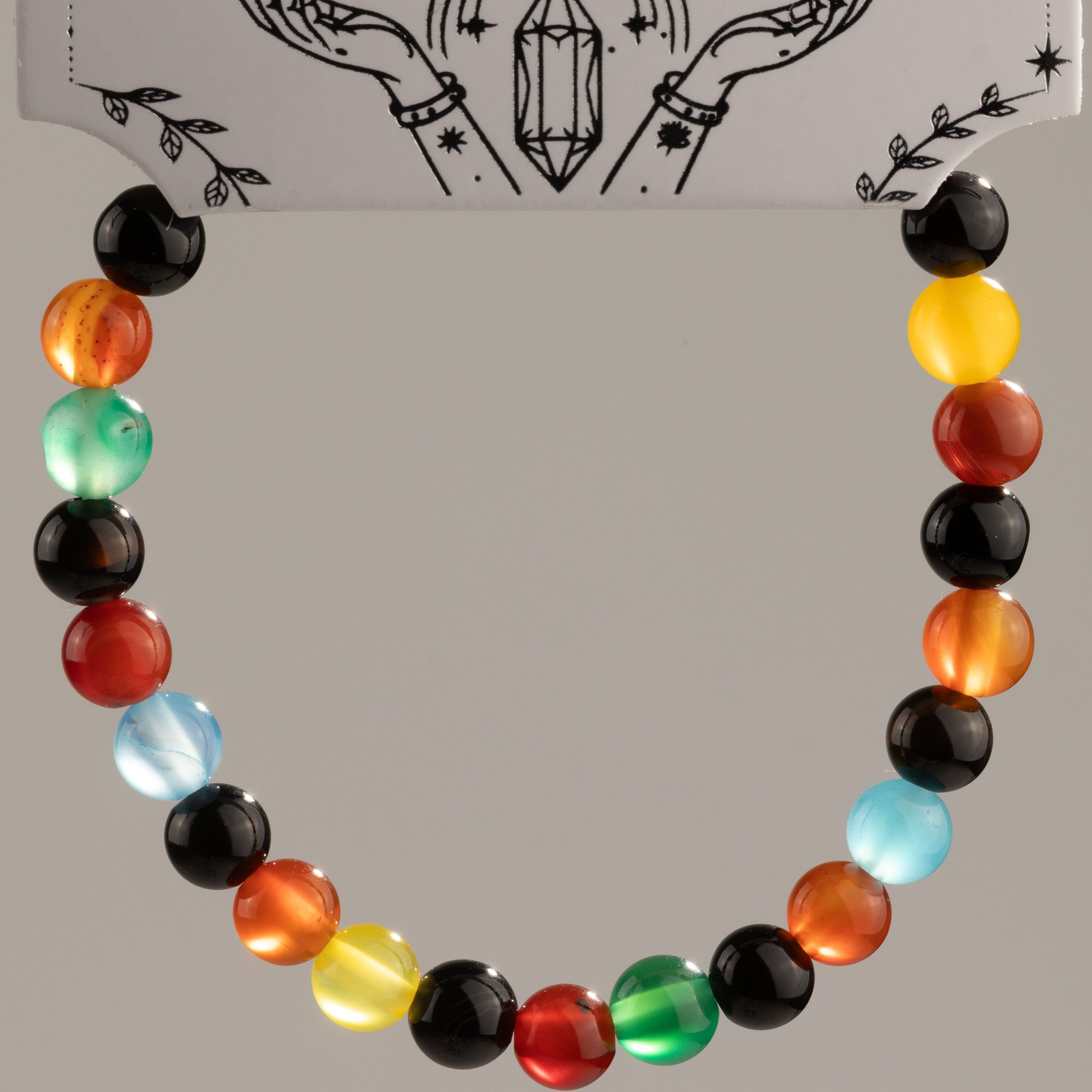 Petite Power Bracelet (17cmx6mm) - Rainbow Jade - Image 5