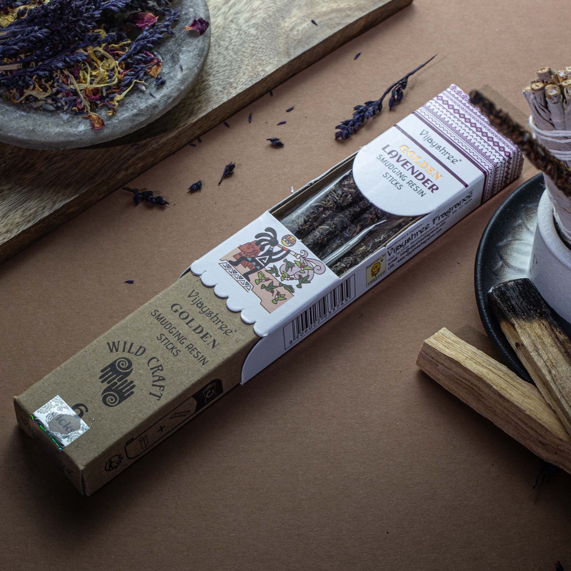 Golden Lavender Smudging Resin Sticks - 30g - Image 4