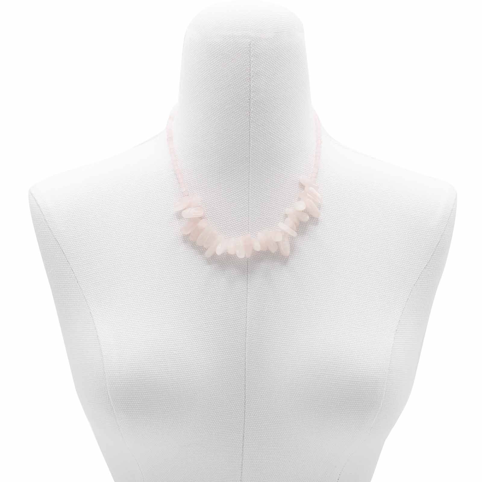 Longstone Gem Necklace - Rose Quartz - Image 4