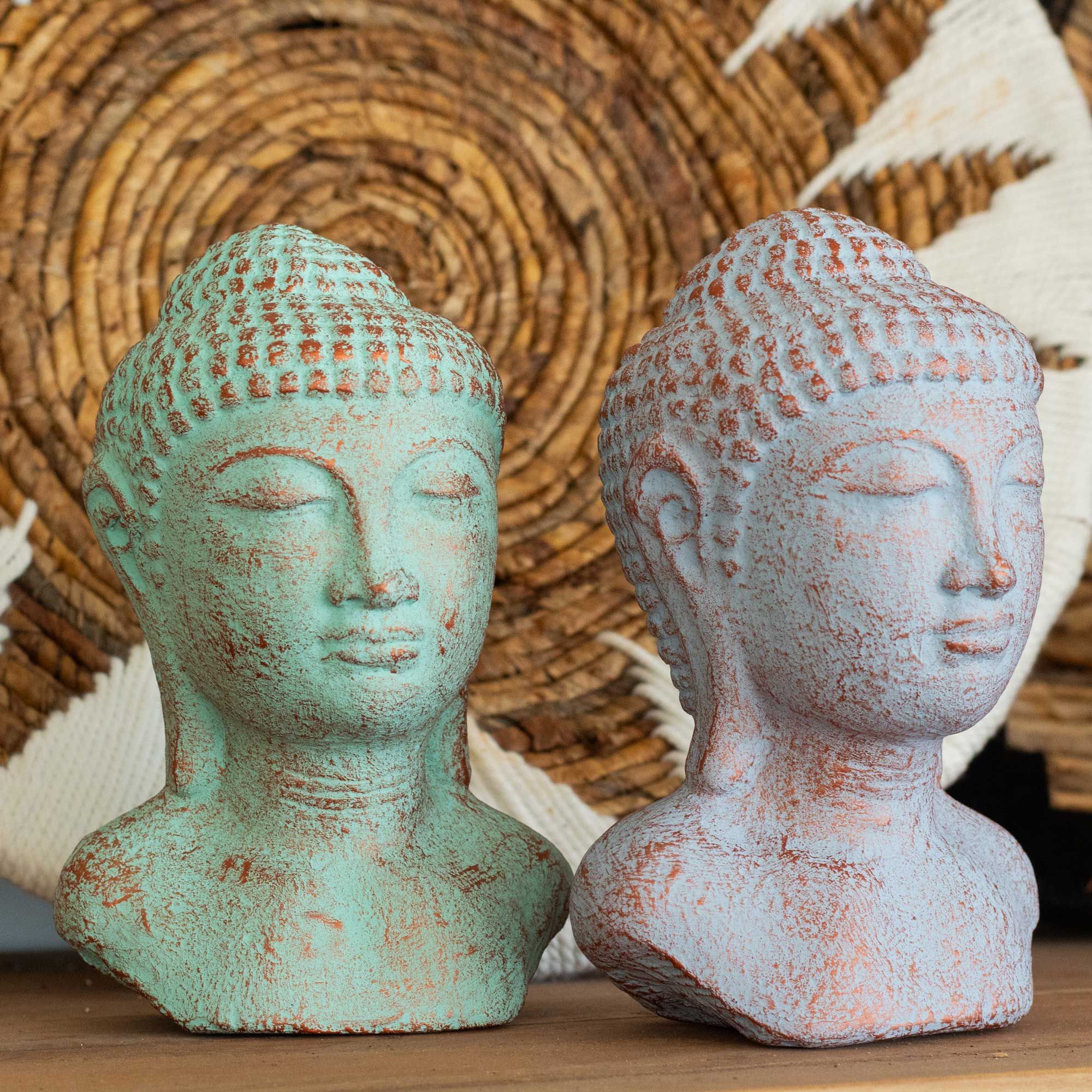 Tranquility Buddha Head - Green Copper - Image 6
