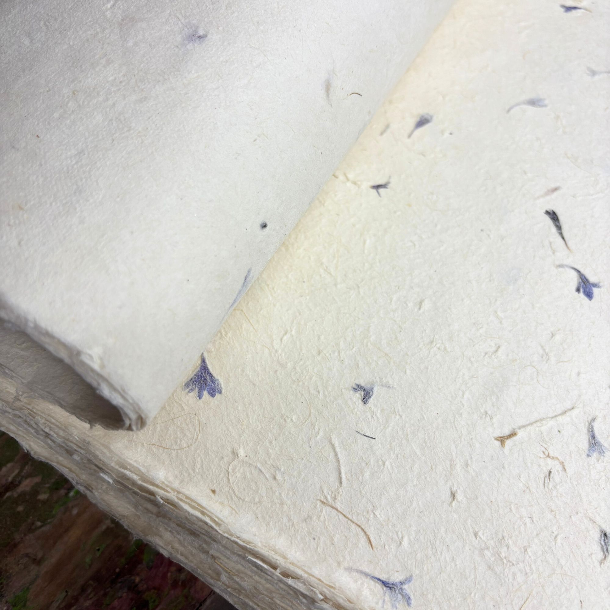 Lokta Craft & Wrapping Paper 51x76cm – Cornflower Petal - Image 5