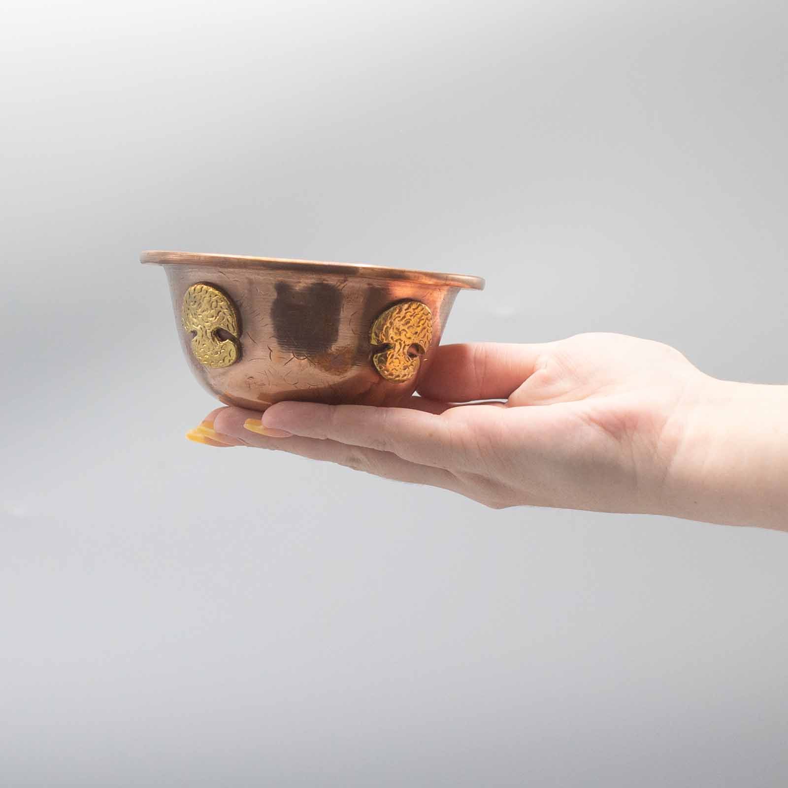 Copper Ritual Bowl with Tree of Life 12x5cm - Image 2