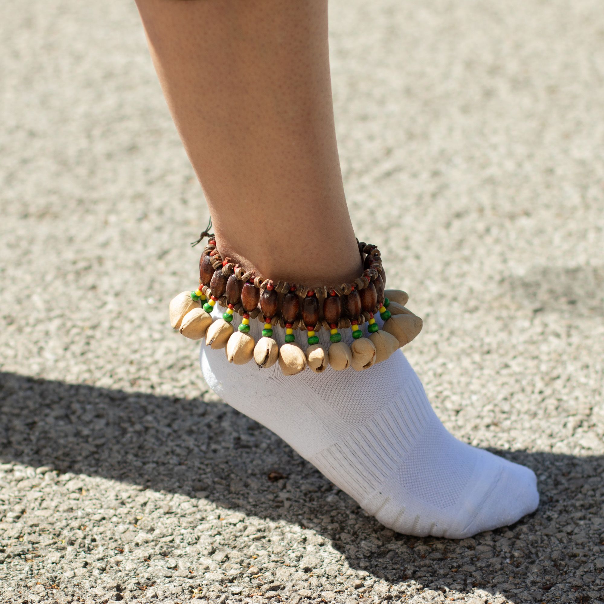 Kenari Shell Ankle Shaker - Rattle Bracelet (20 Shells)