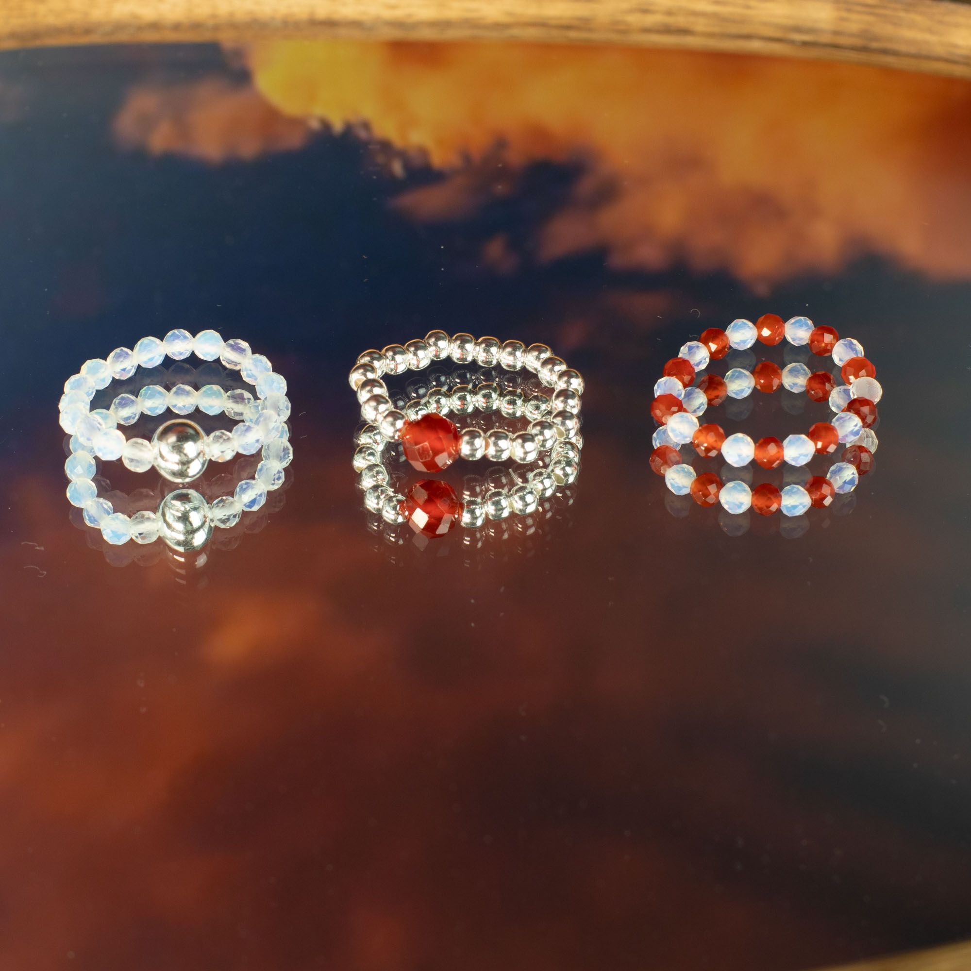 Nymph Spirit Gemstone Ring Set - Blood Moon - Image 5
