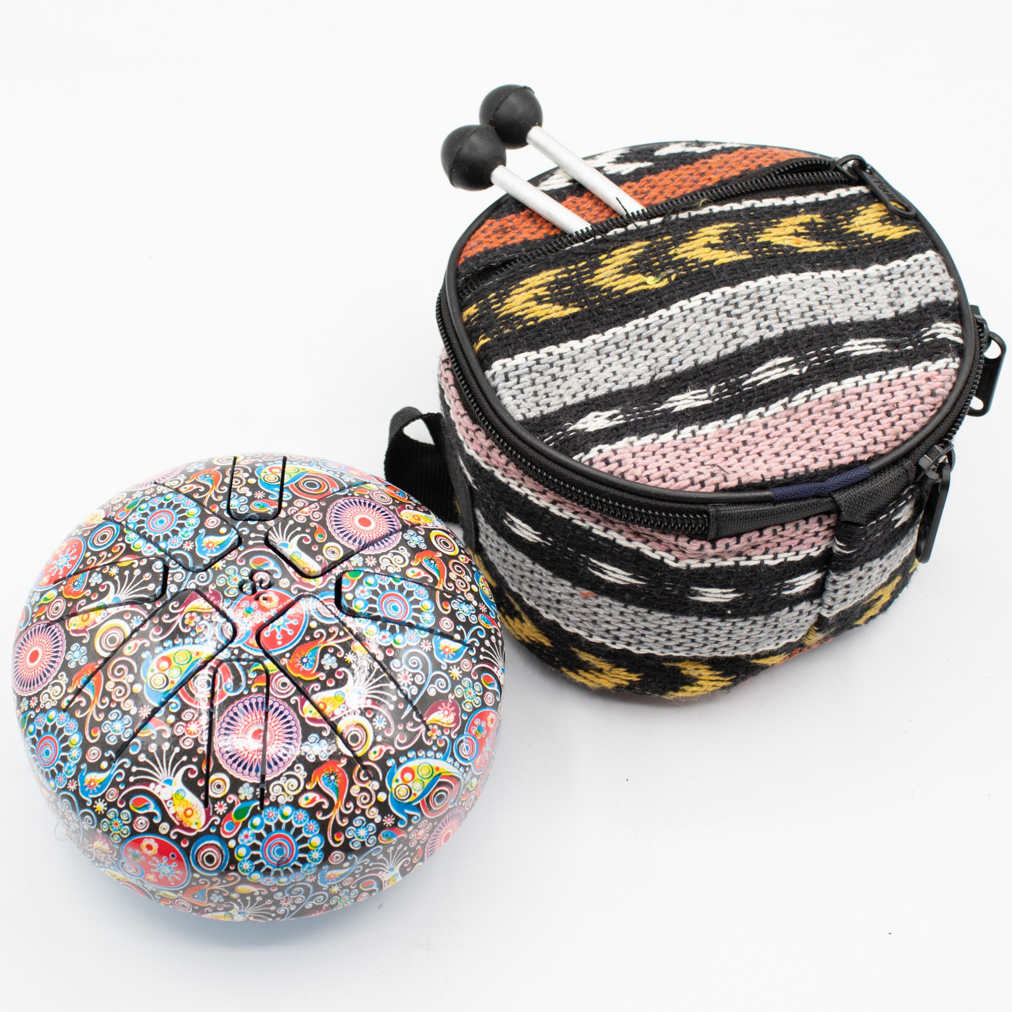 Small Hapi Drum Multi Coloured- 13x9cm - Image 6