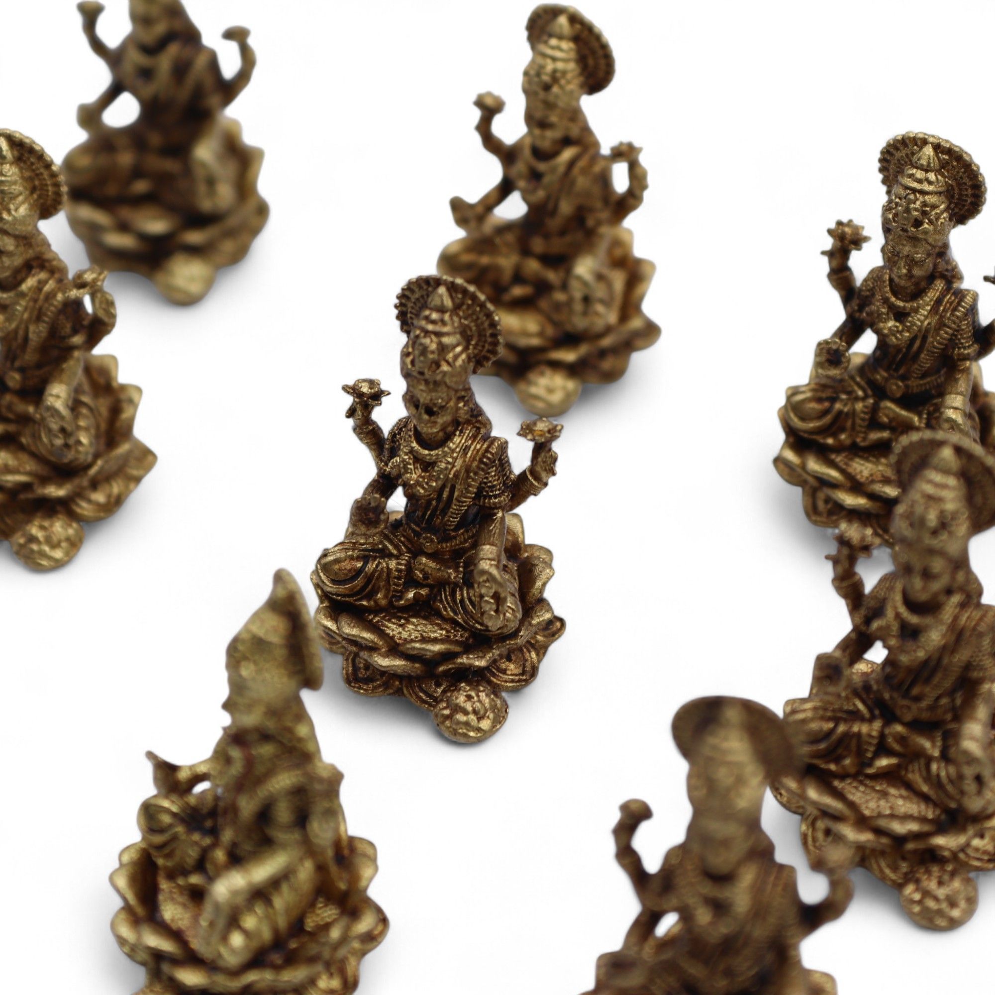 Brass Miniature Gods - Laxmi (11gms) - 30mm - Image 8
