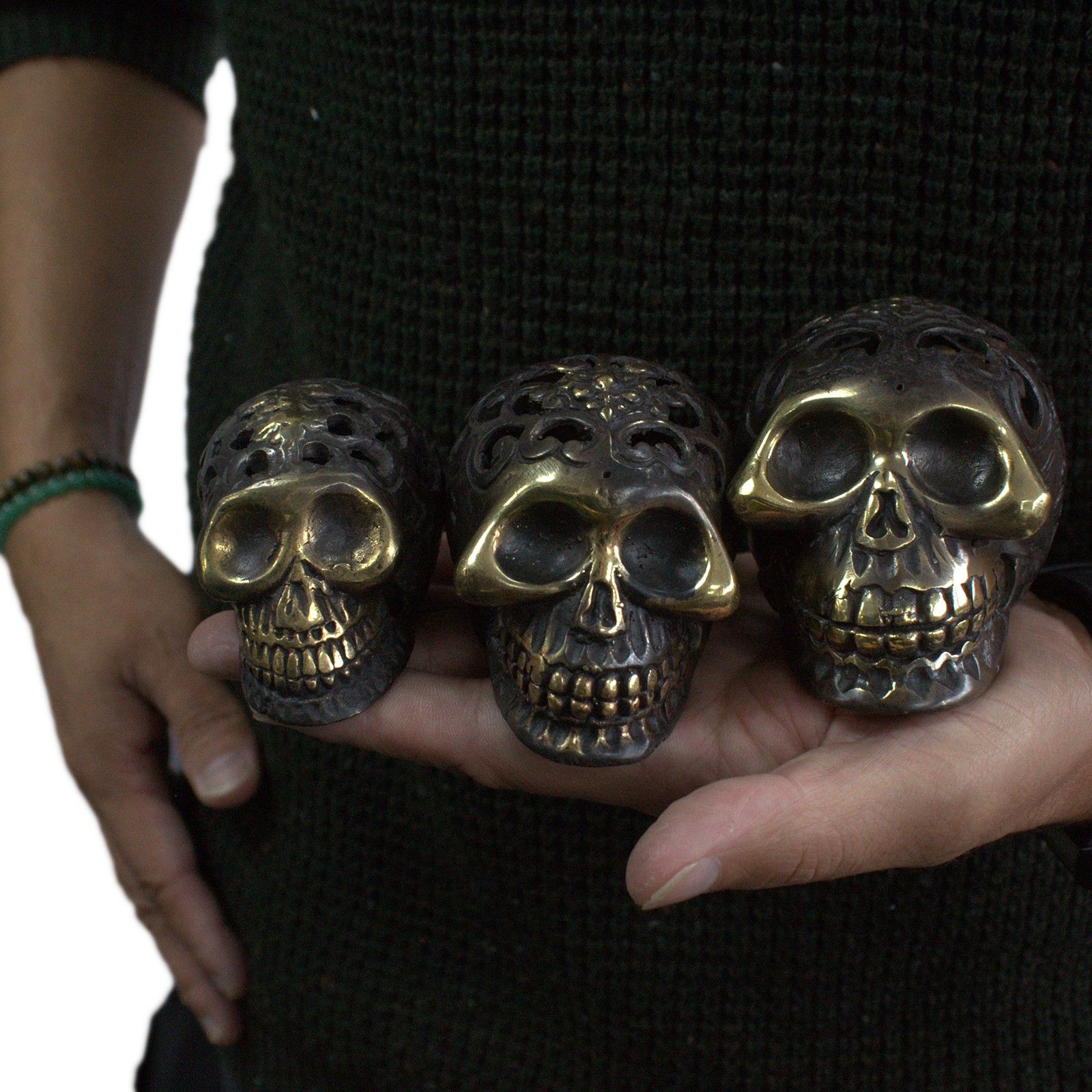 Vintage Brass Skull - Small - Image 4
