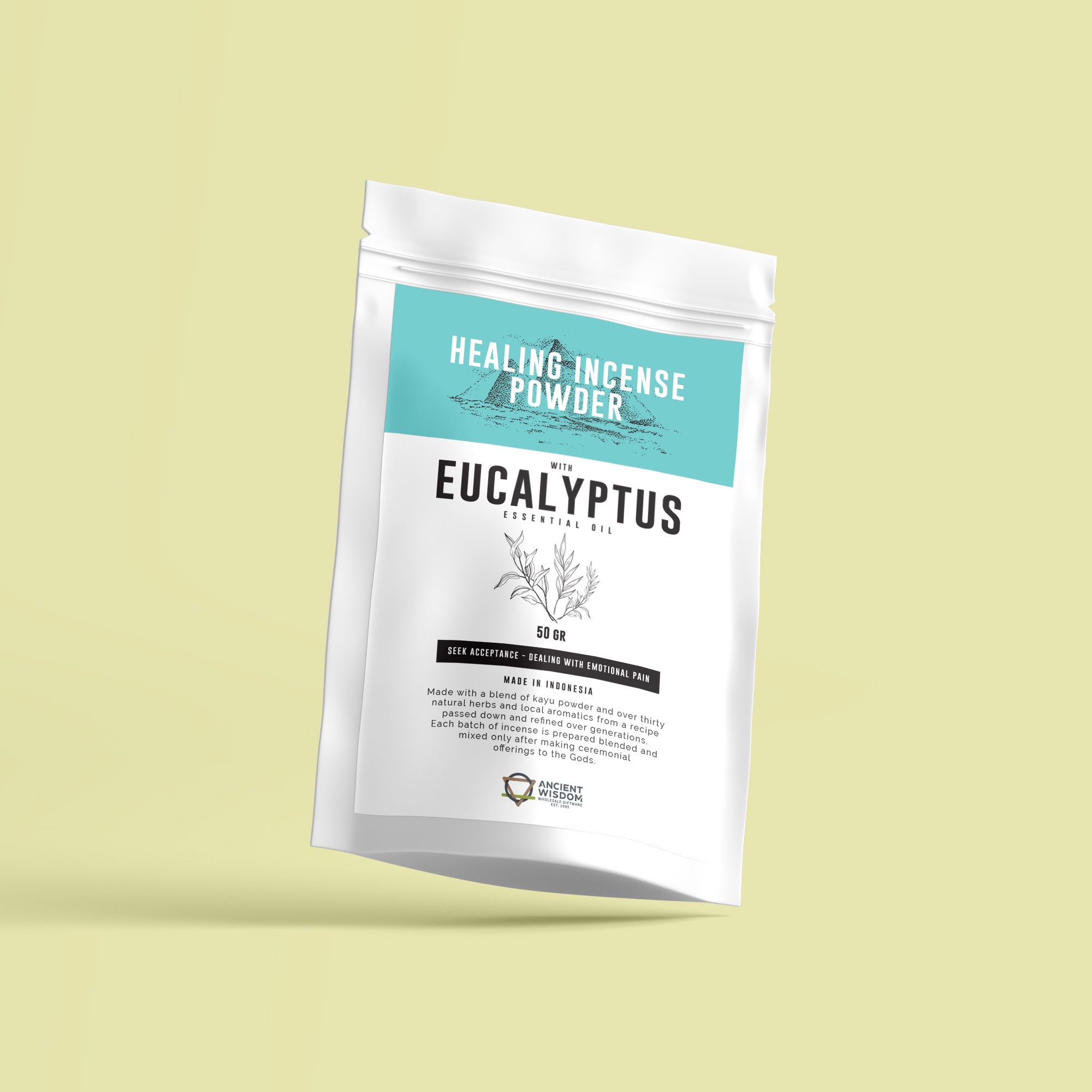 Healing Incense Powder - Eucalyptus 50gm - Image 2