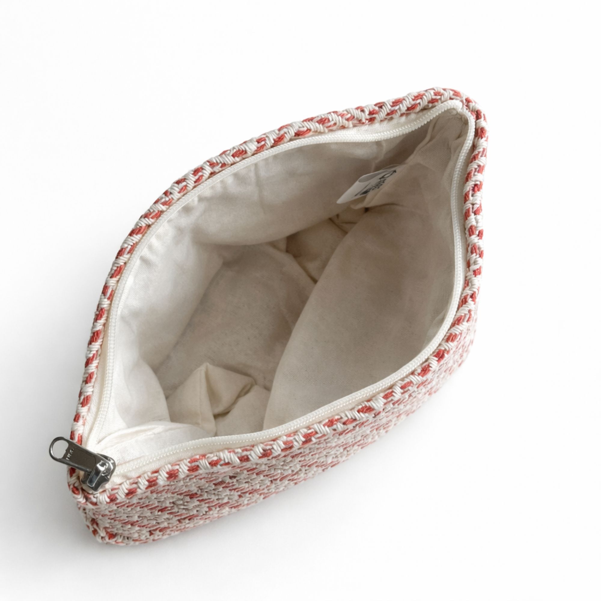 Nomad Sari Indian Jacquard Toiletry Bag - Coral Maze - Image 8