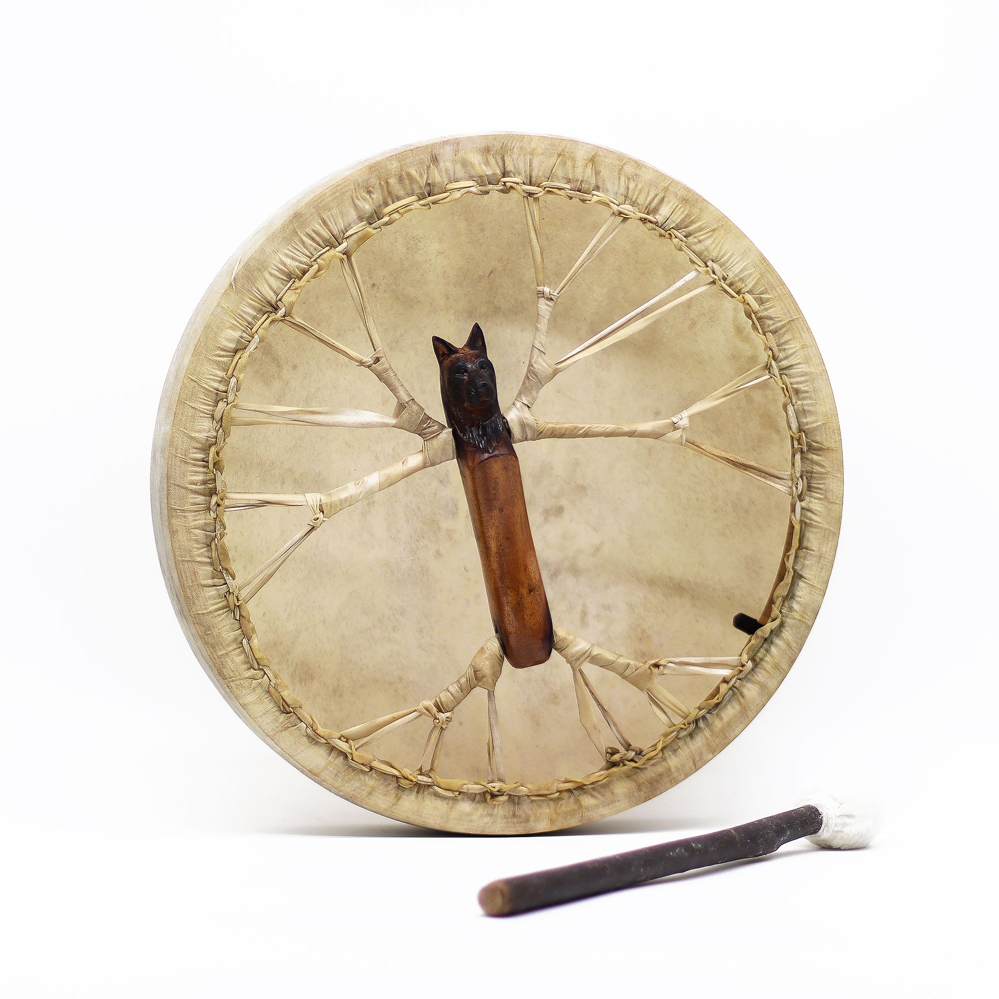 Spirit of the Wolf - Sharman Drum & Stick- Tunable - 40cm - Image 9