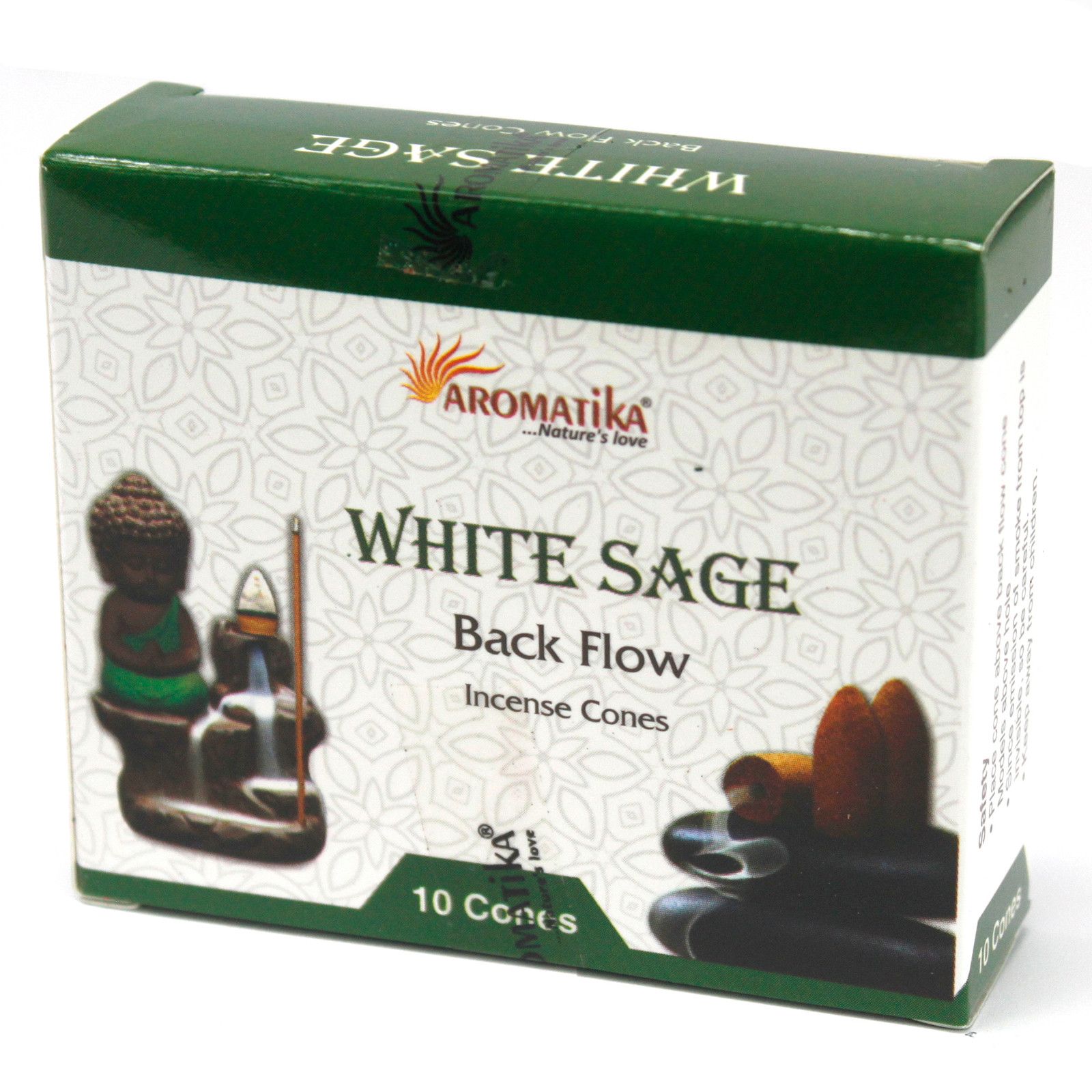 Aromatica Backflow Incense Cones - White Sage - Image 3