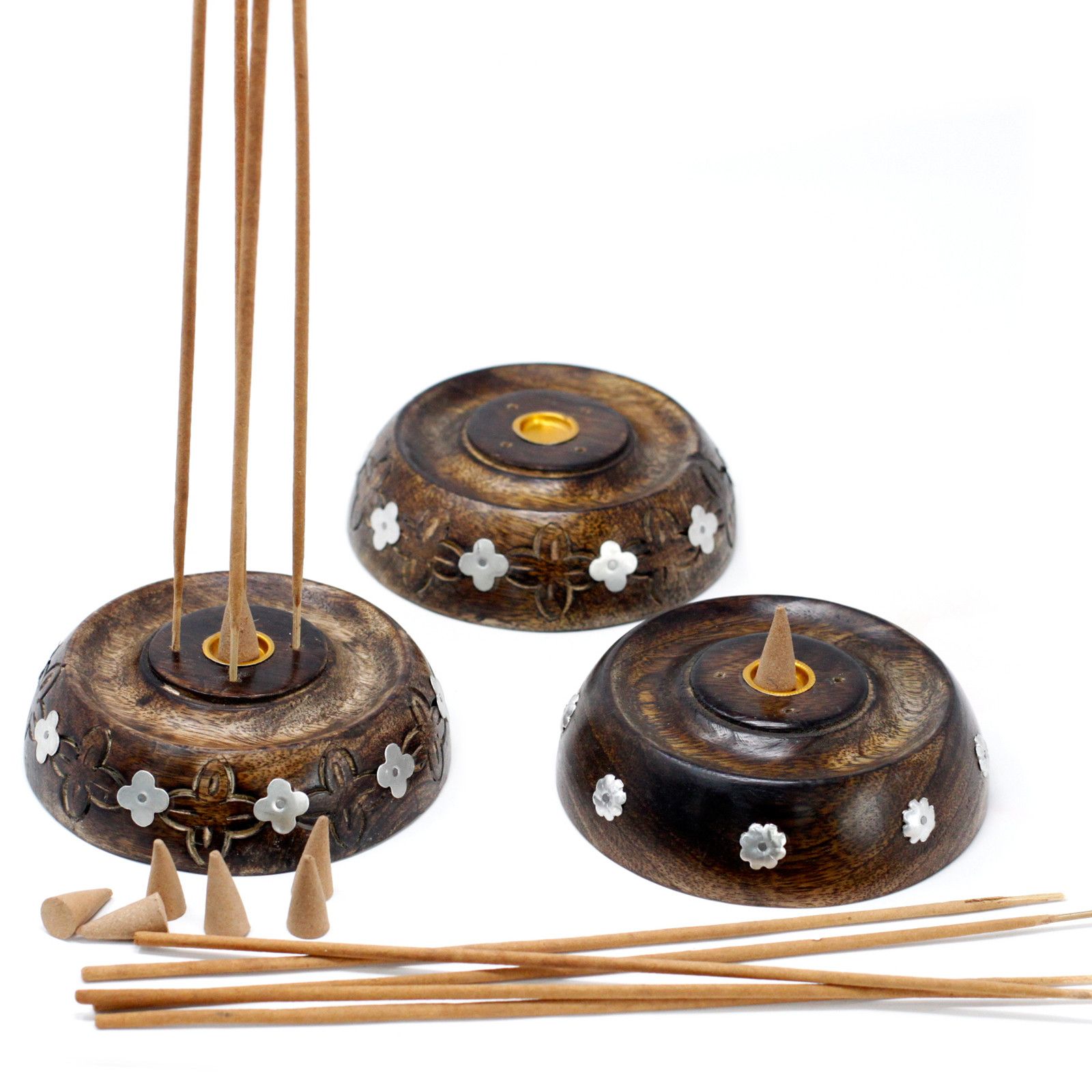 Cone & Stick Burner- Asst Design - Mango Wood - Image 5