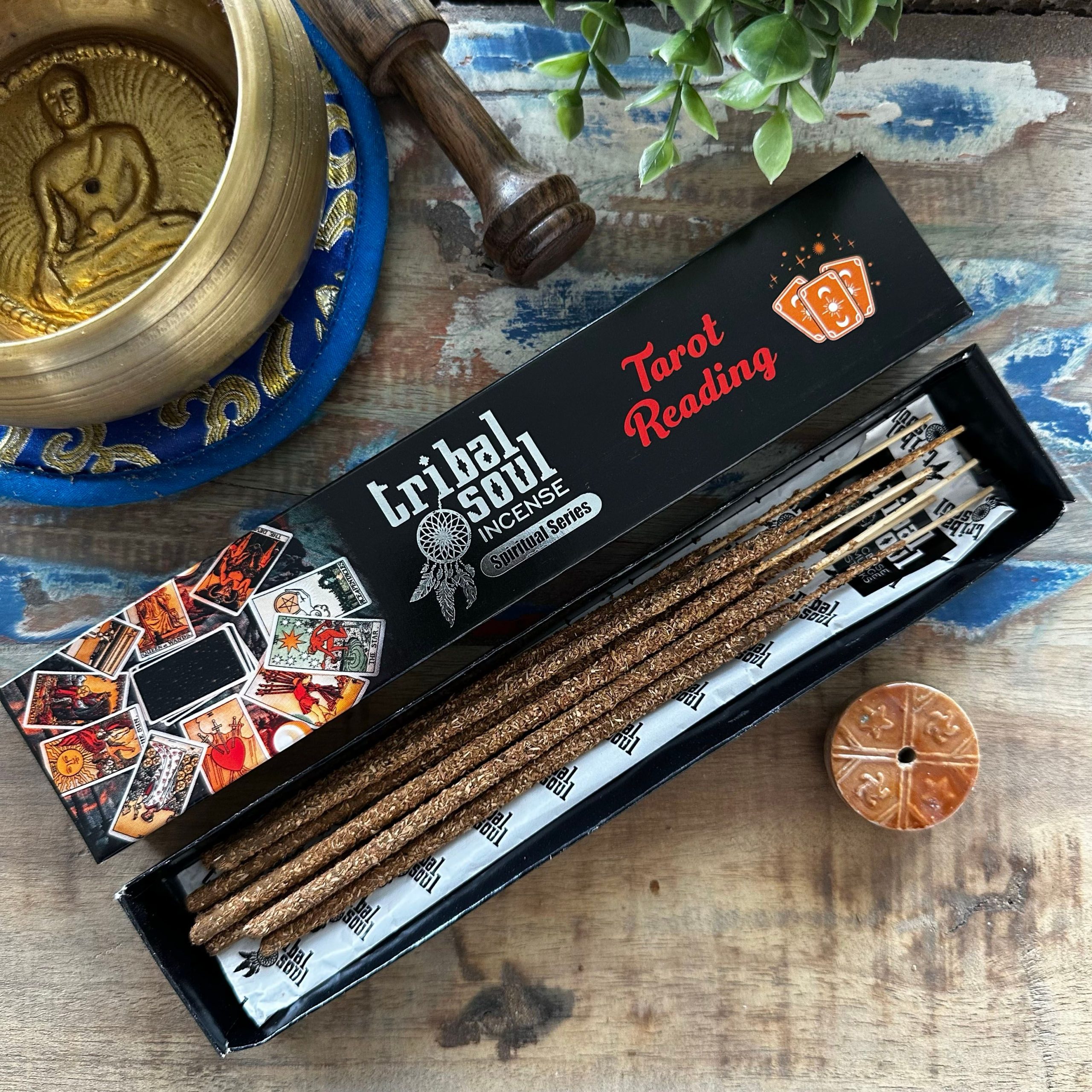 Tribal Soul Spiritual Incense Sticks and Ceramic Holder - Tarot reading - Image 2